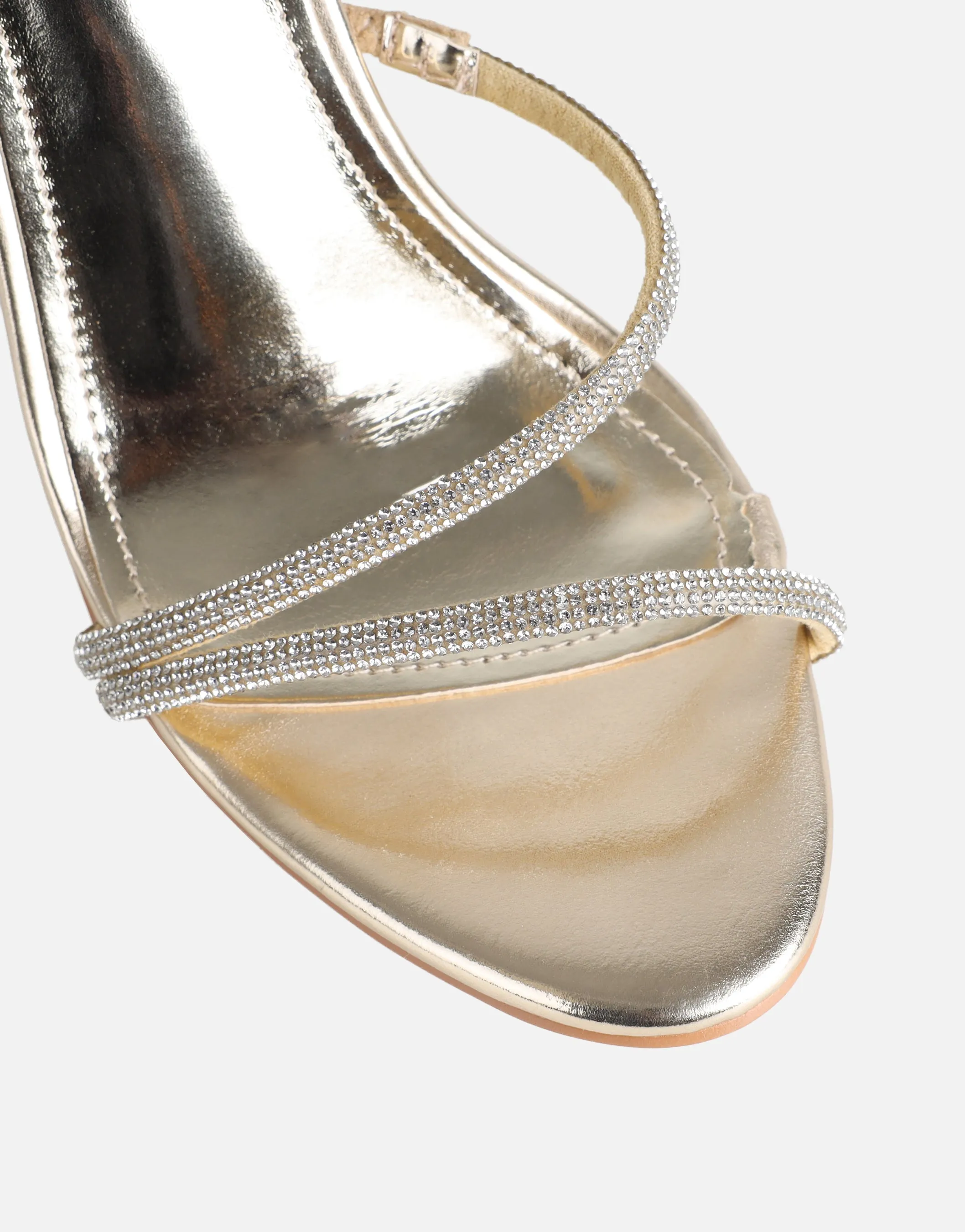 Kristin Gold Metallic Diamante Slingback Heels sold by Simmi London product image thumbnail 4