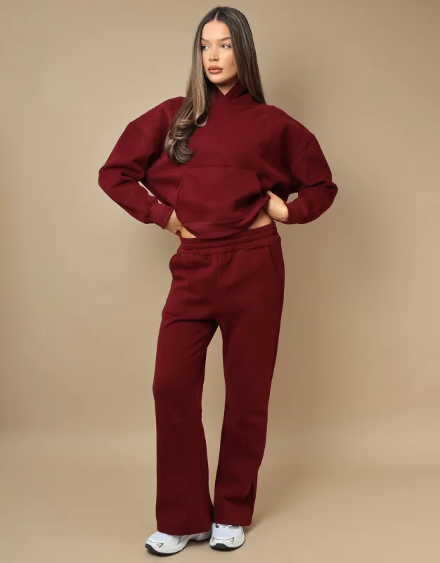 Maia Simmi Studios Essentials Joggers In Burgundy sold by Simmi London
