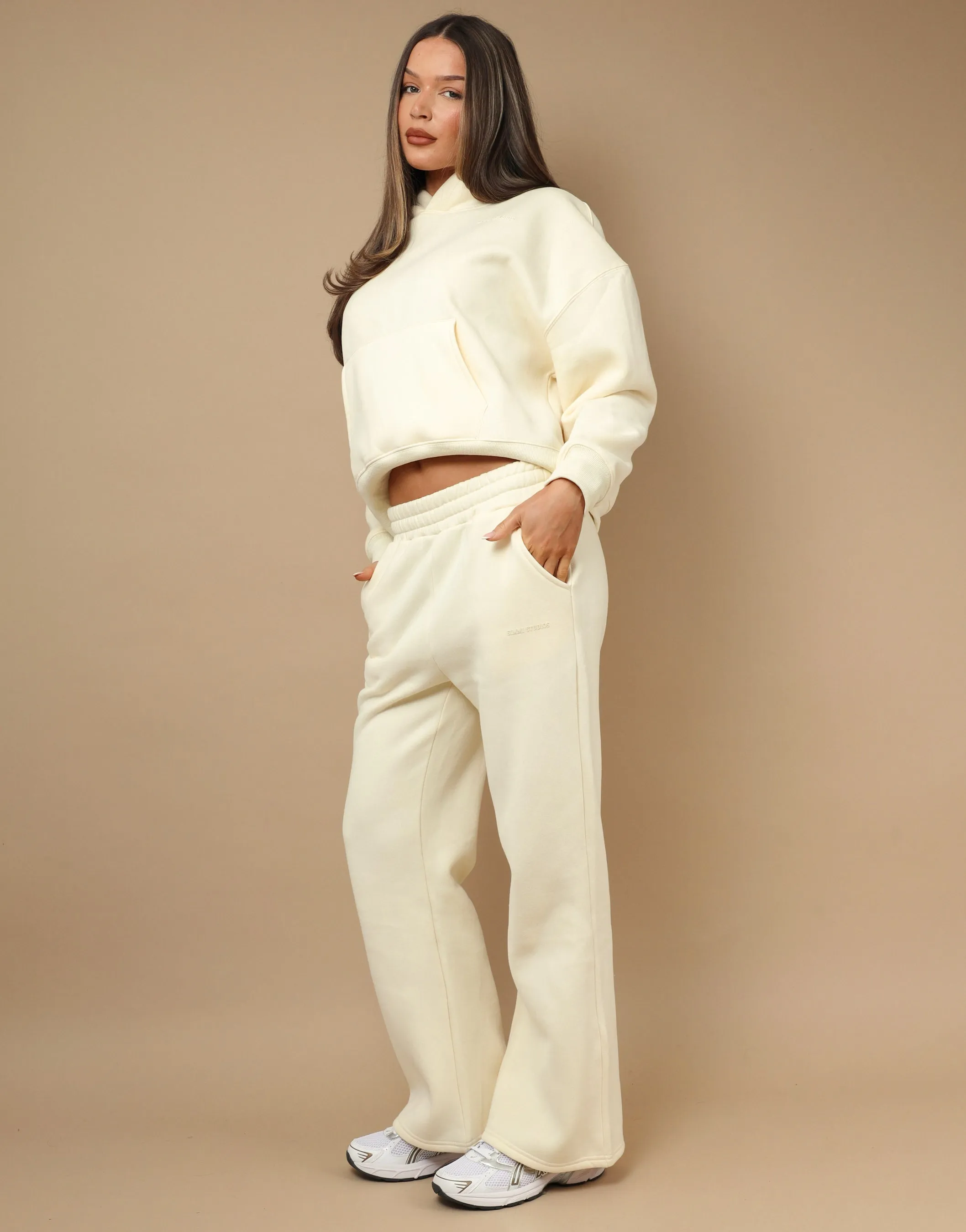 Maeve Simmi Studios Essentials Hoodie In Cream sold by Simmi London product image thumbnail 2