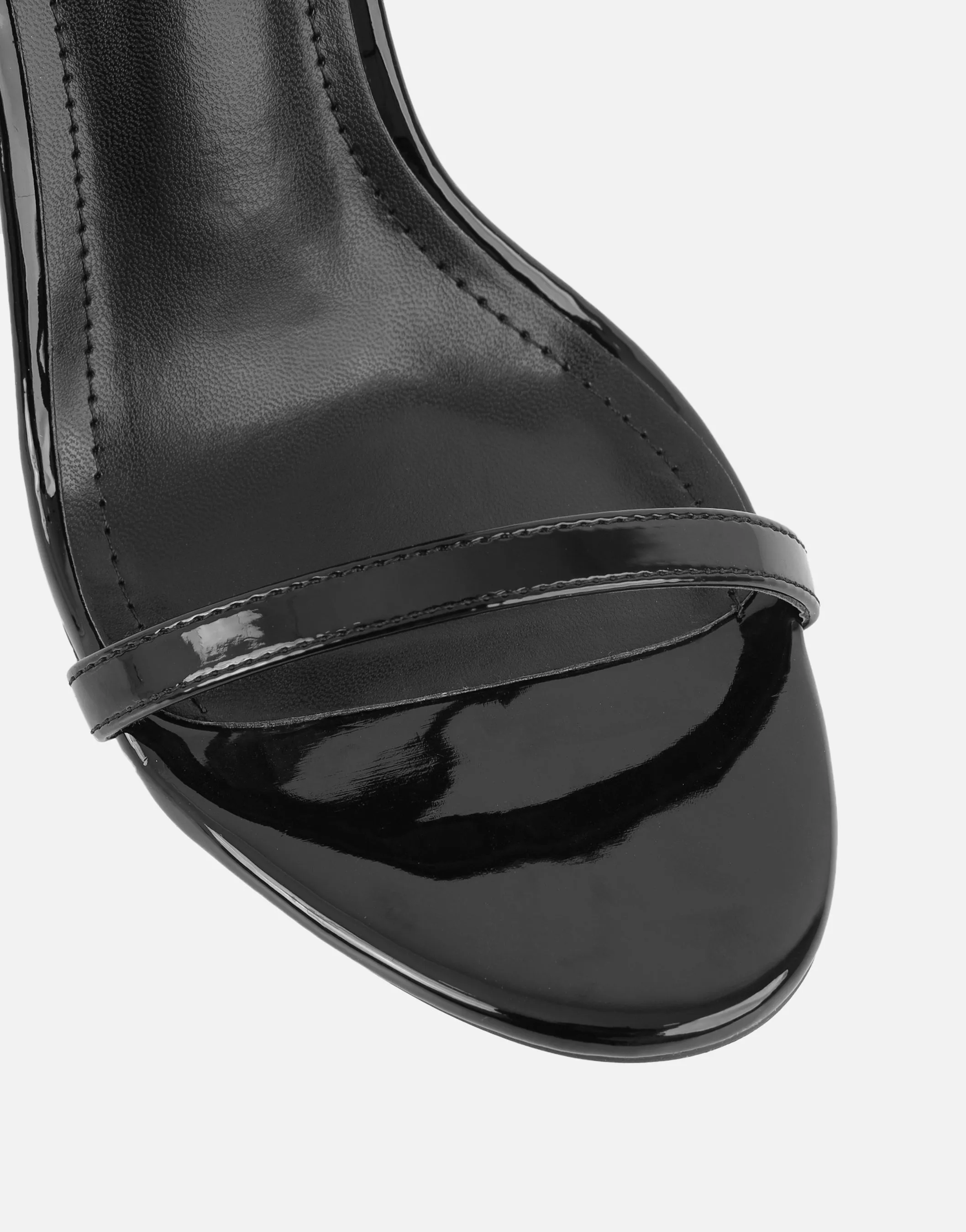 Gabby Black Patent Barely There Heeled Sandals sold by Simmi London product image thumbnail 4
