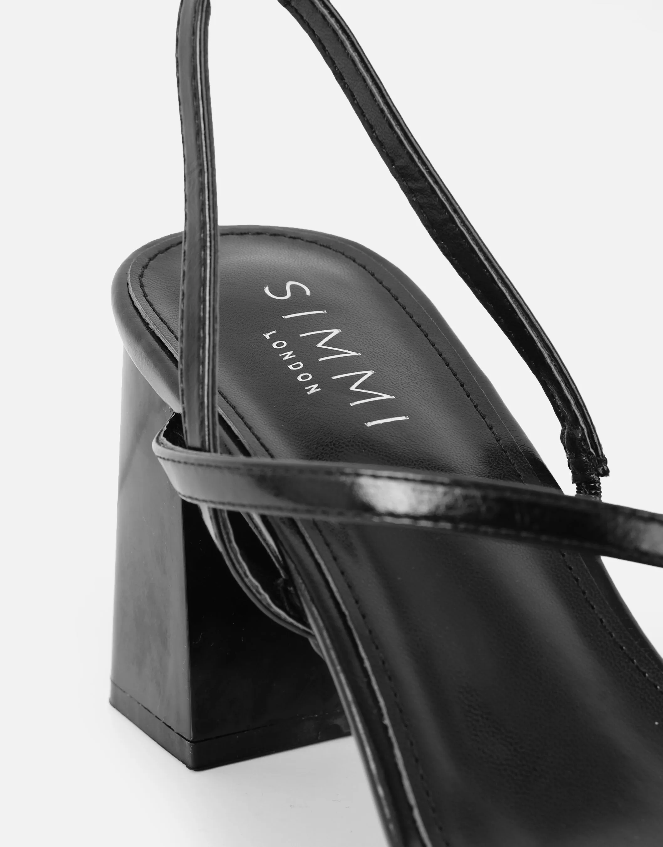 Manzi Black Strappy Block Heeled Sandals sold by Simmi London product image thumbnail 3