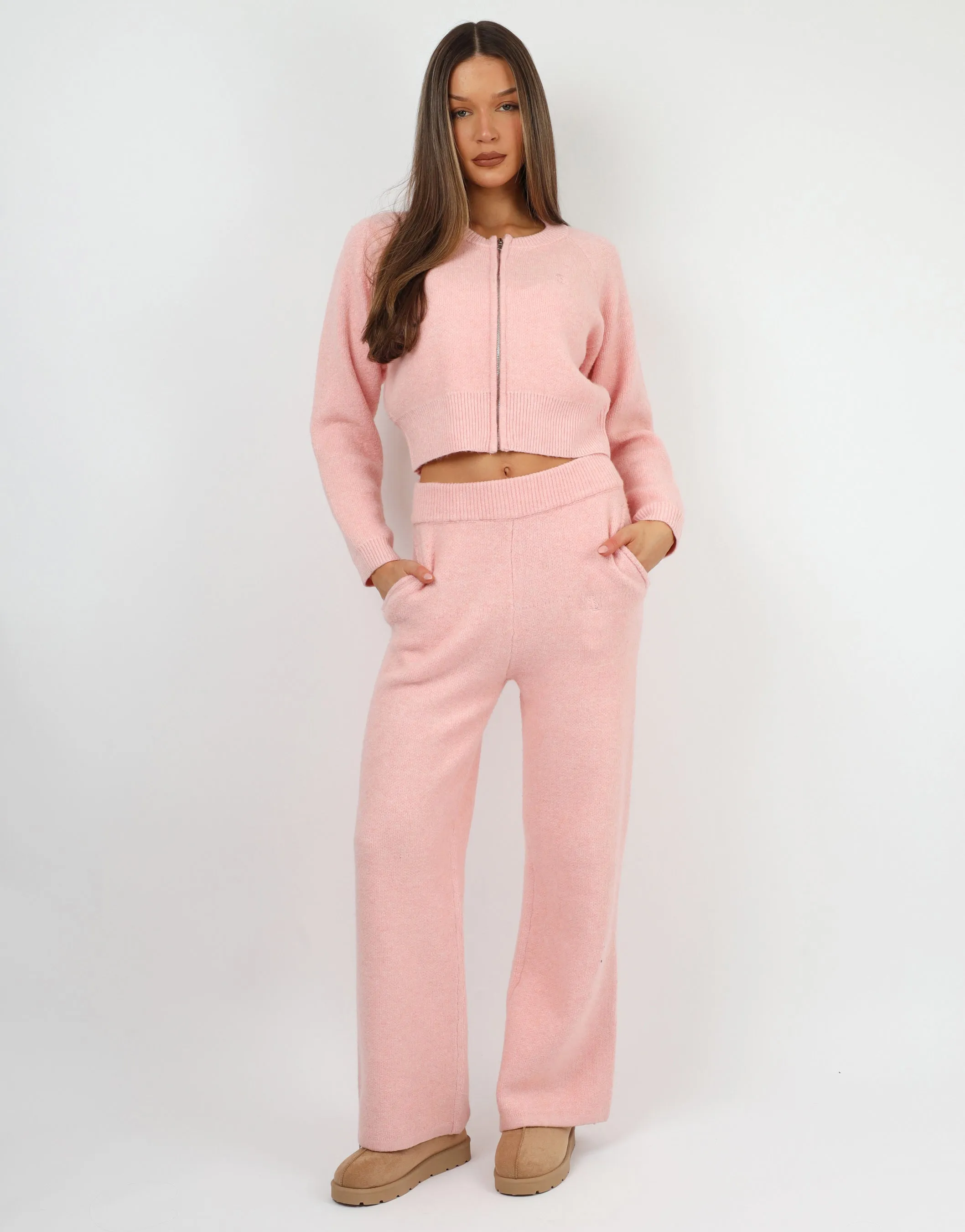 Ayla Simmi Studios Bomber Knit Jacket In Pink sold by Simmi London product image thumbnail 3