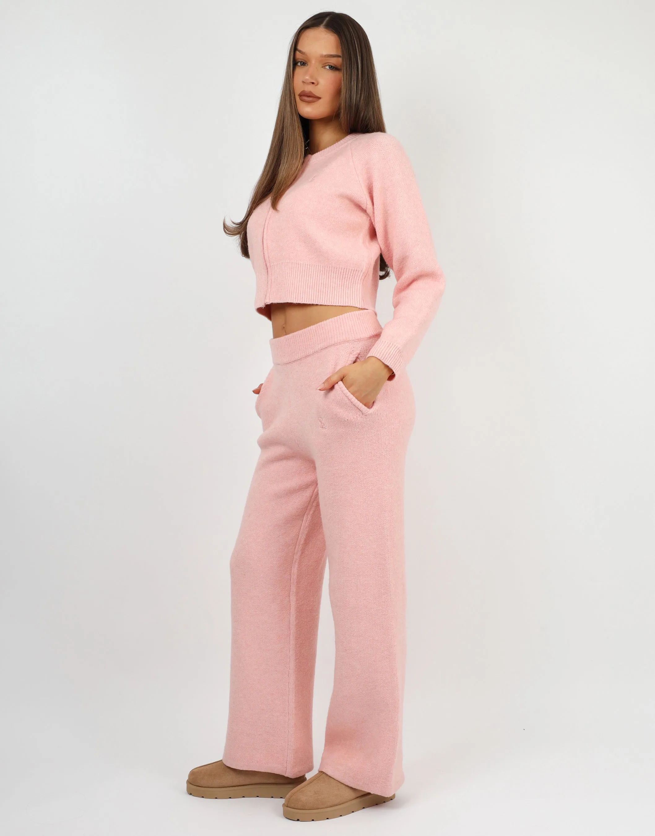 Ayla Simmi Studios Bomber Knit Jacket In Pink sold by Simmi London product image thumbnail 2