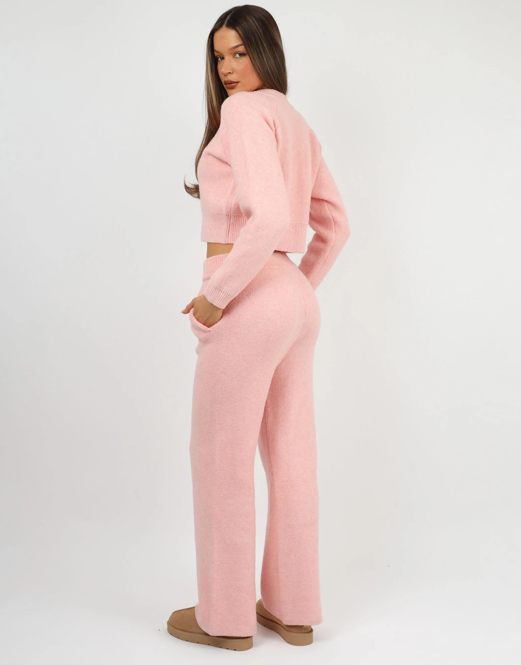 Ayla Simmi Studios Bomber Knit Jacket In Pink sold by Simmi London product image thumbnail 4
