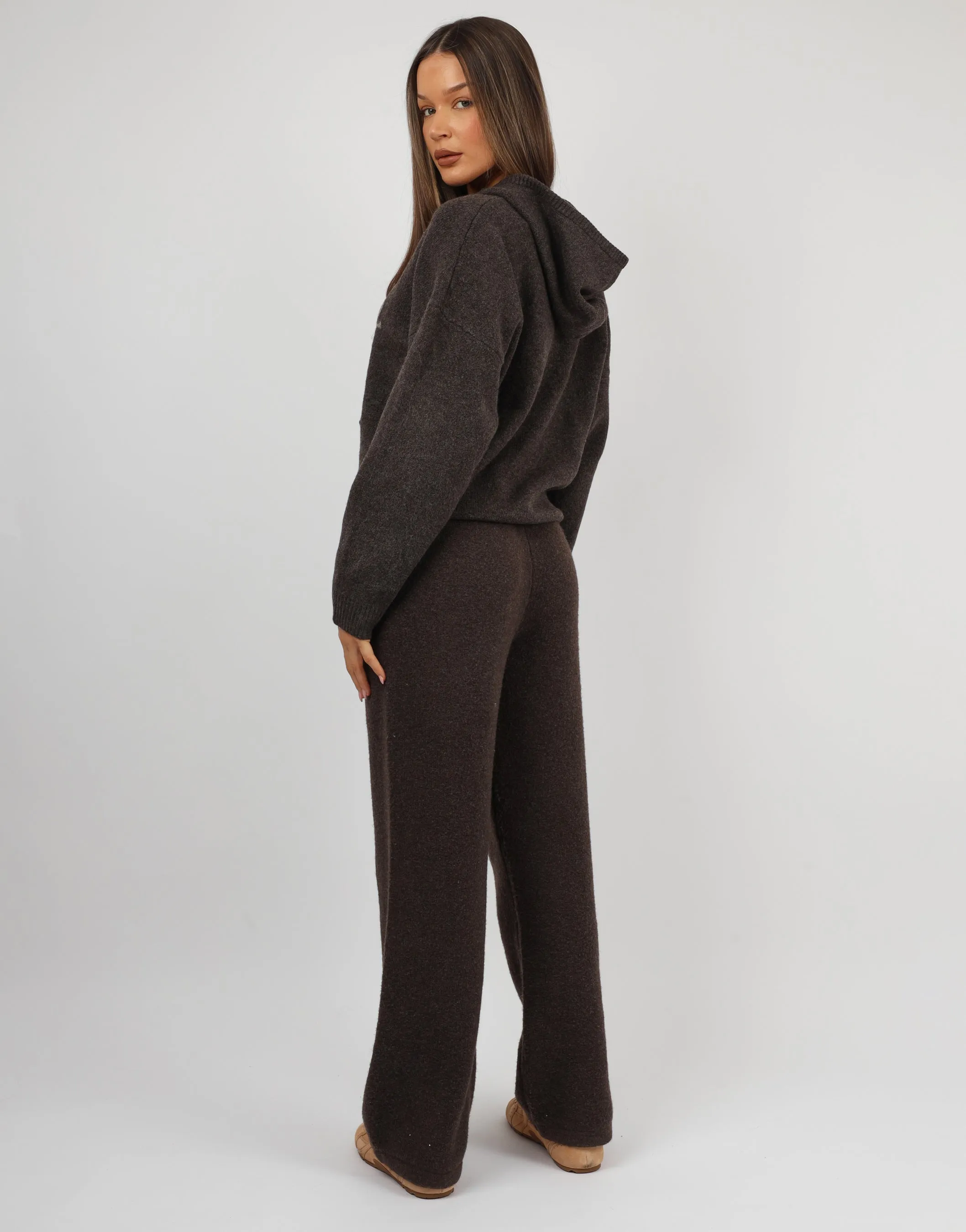 Mari Simmi Studios Knitted Hoodie In Teddy sold by Simmi London product image thumbnail 4