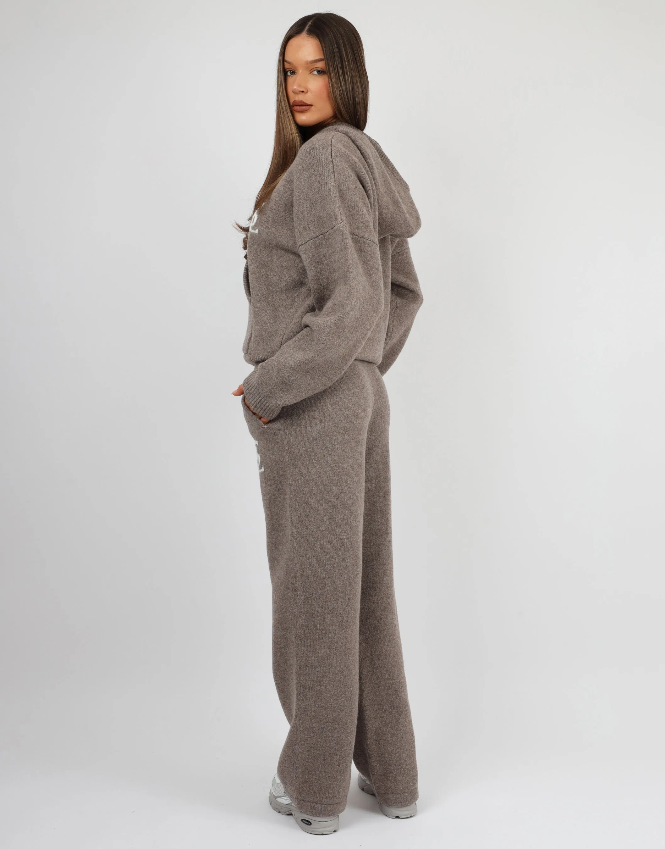 Mari Simmi Studios Knitted Hoodie In Mocha sold by Simmi London product image thumbnail 4