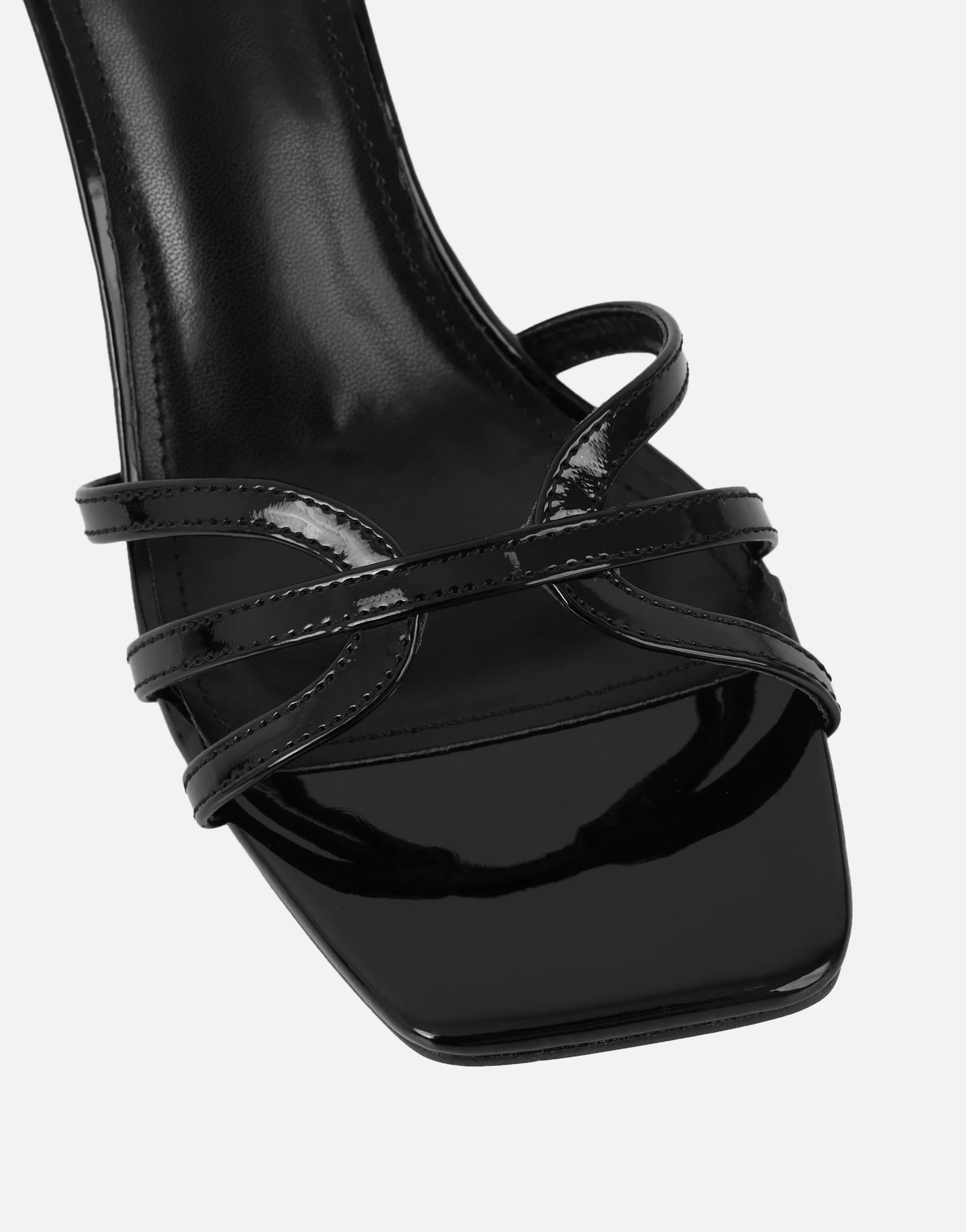 Meela Black Patent Heeled Sandals sold by Simmi London product image thumbnail 4