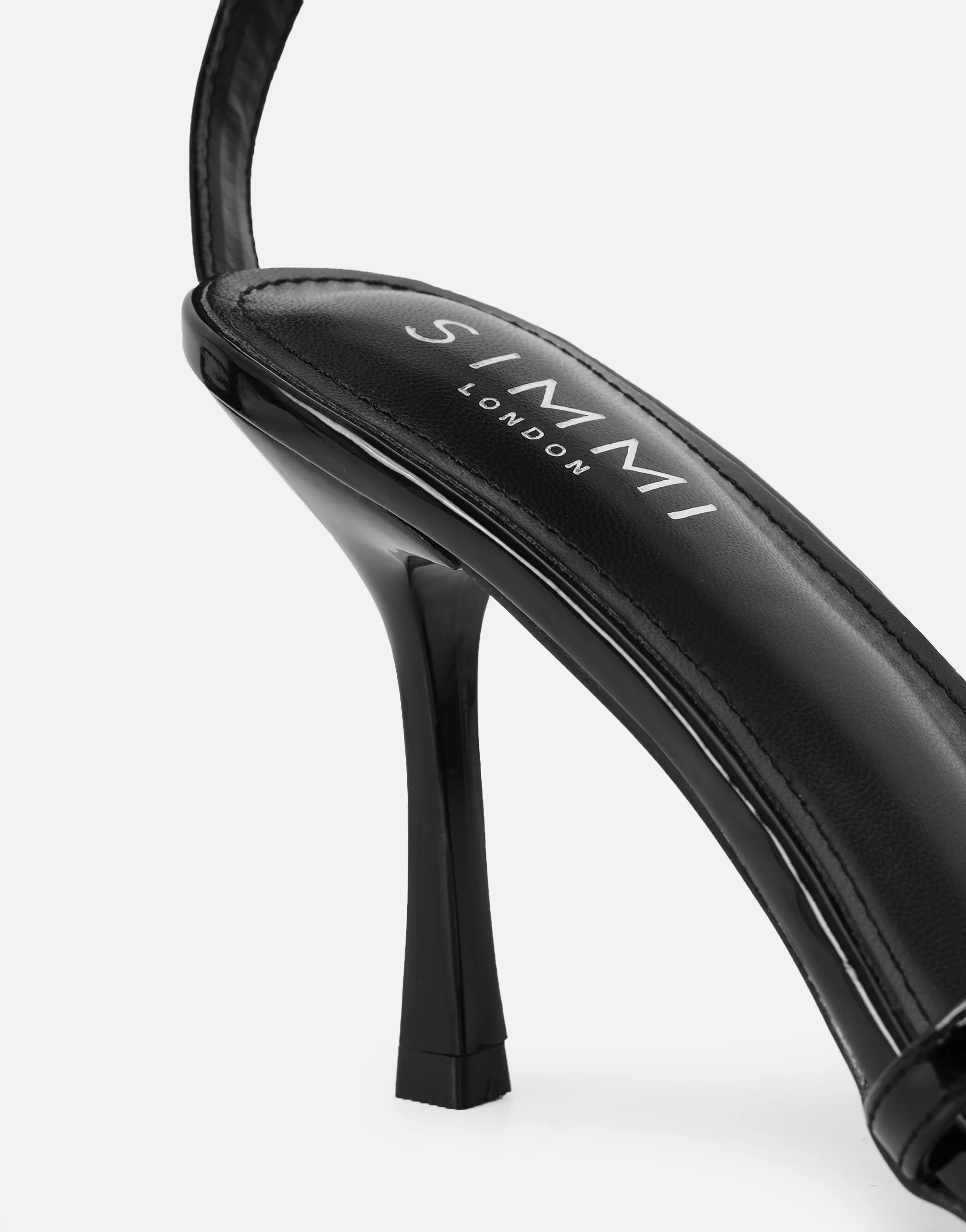 Meela Black Patent Heeled Sandals sold by Simmi London product image thumbnail 3
