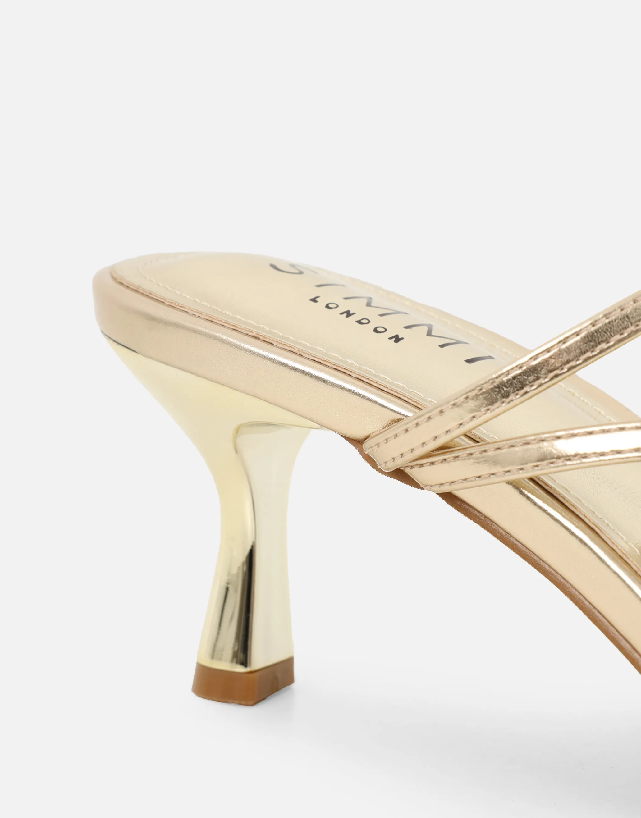 Jenna Gold Metallic Toe Thong Mules sold by Simmi London product image thumbnail 3