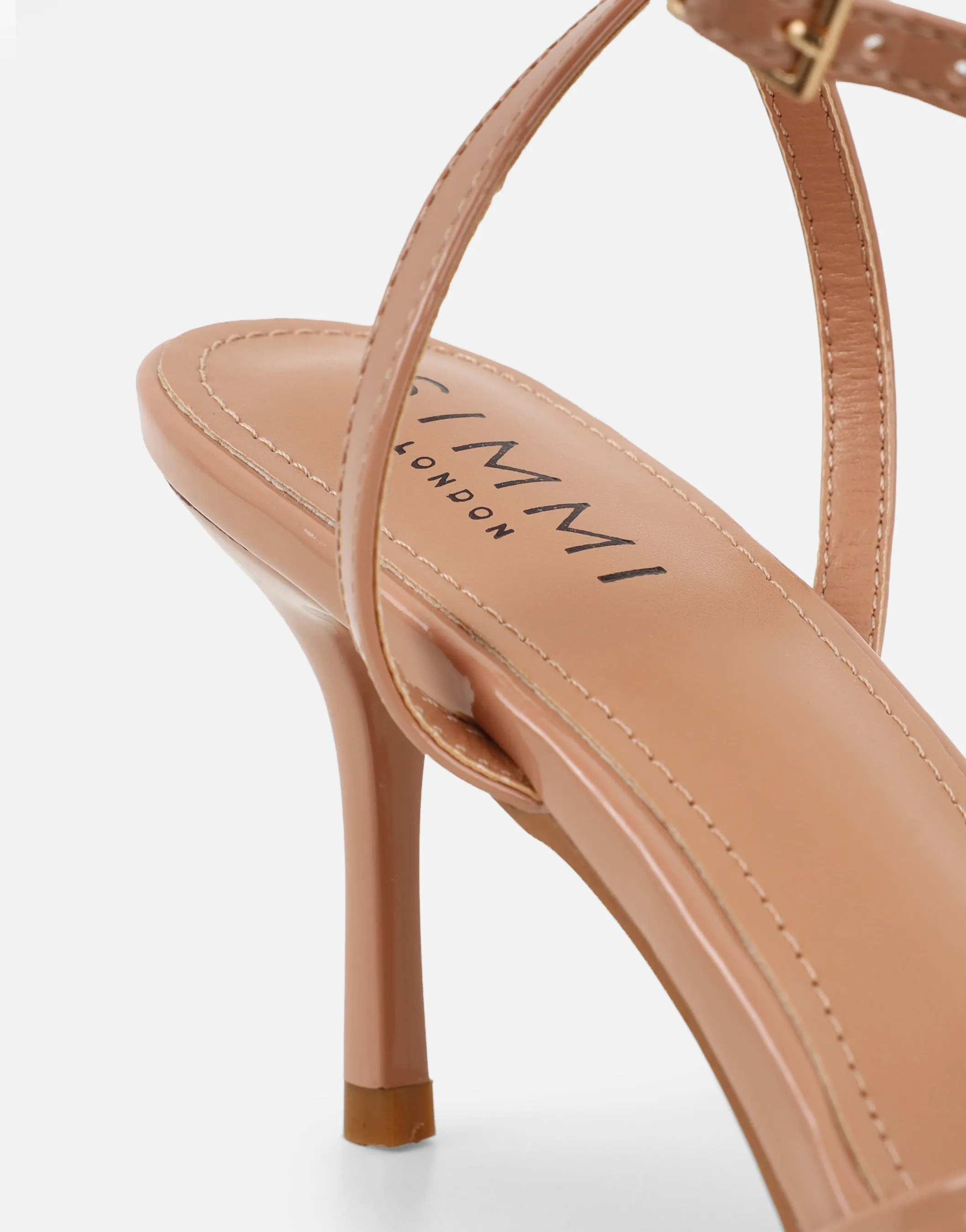 Fifi Nude Patent Strappy Heeled Sandals sold by Simmi London product image thumbnail 3