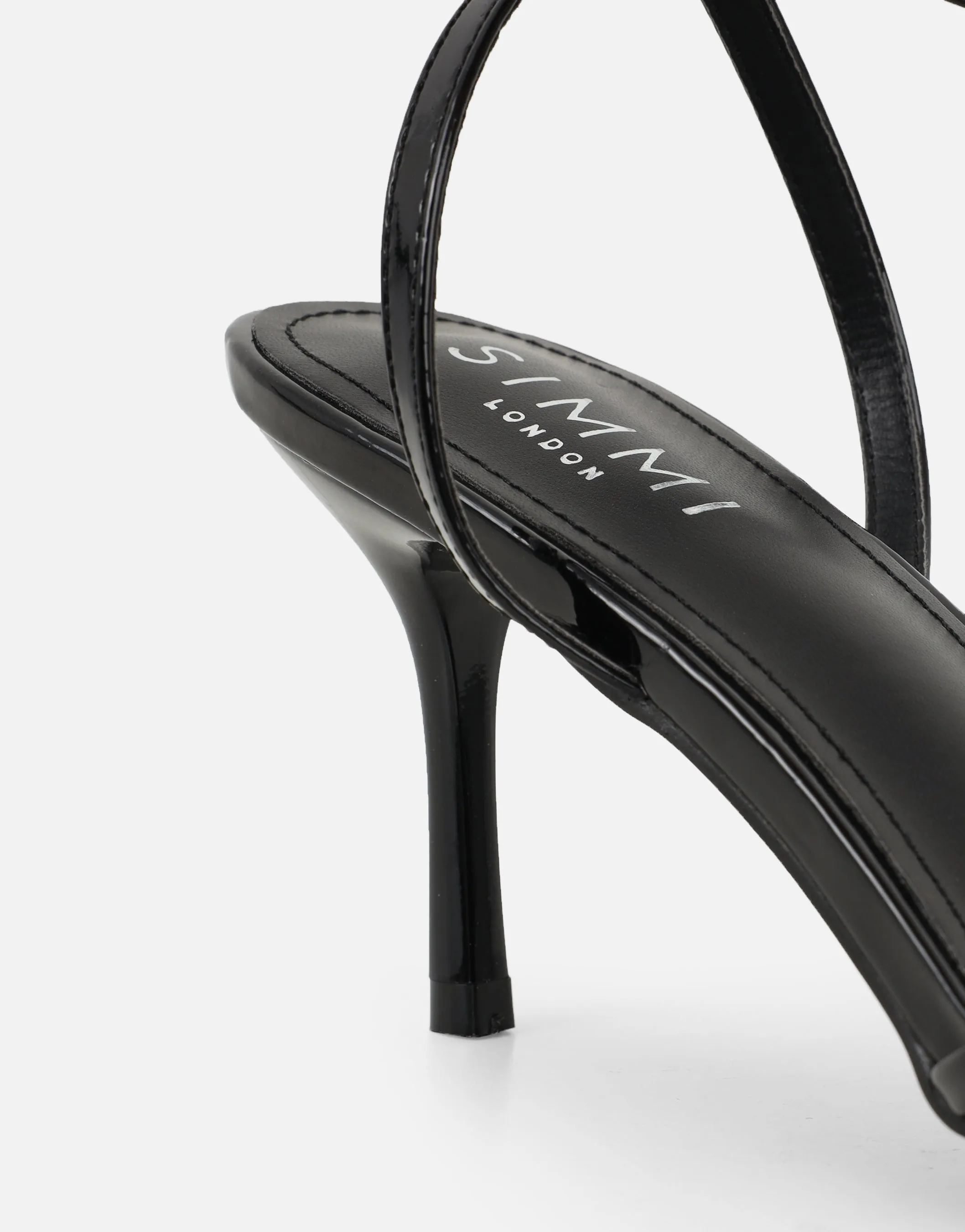 Fifi Black Patent Strappy Heeled Sandals sold by Simmi London product image thumbnail 3