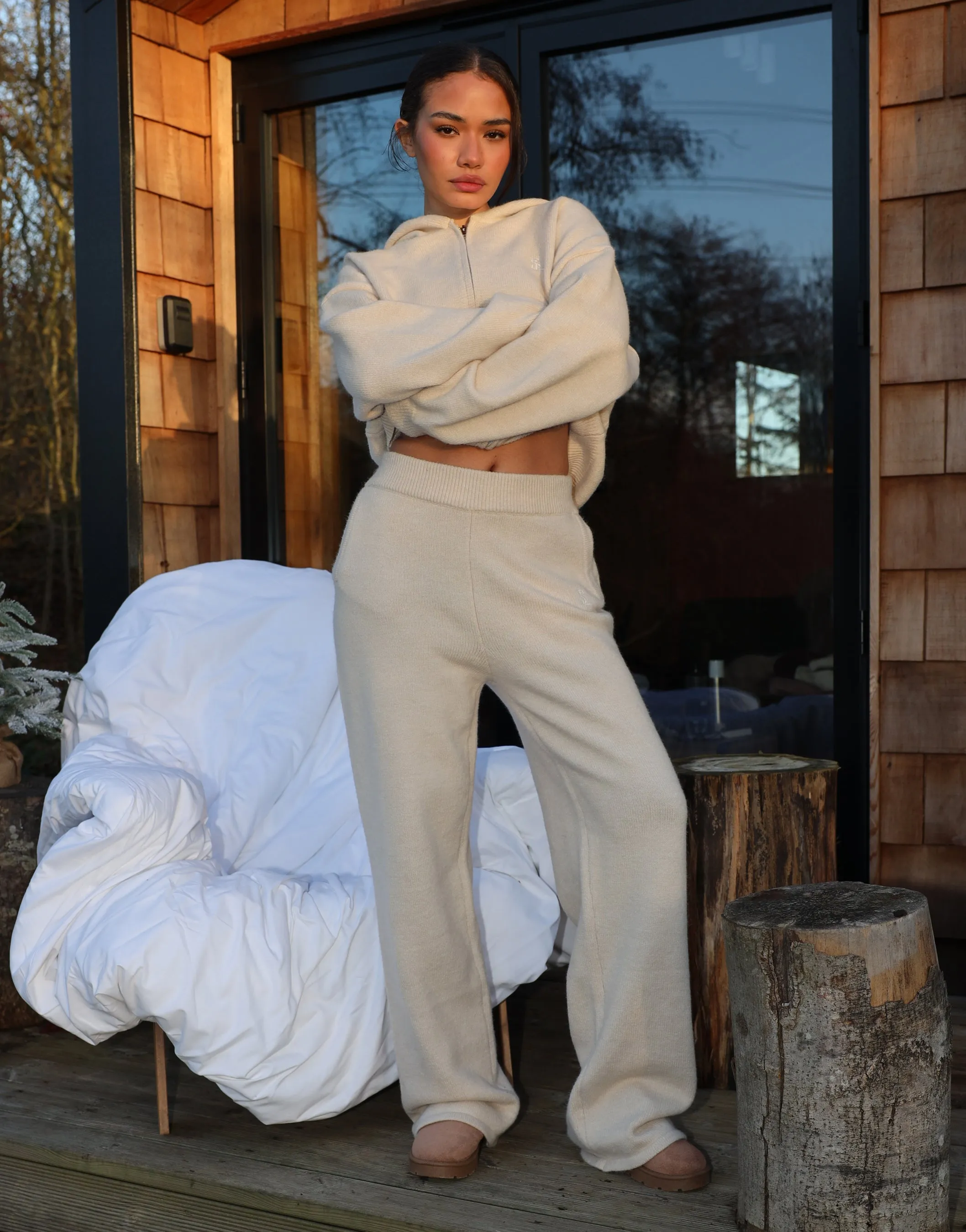 Sydney Simmi Studios Knitted Trousers In Beige sold by Simmi London product image thumbnail 2