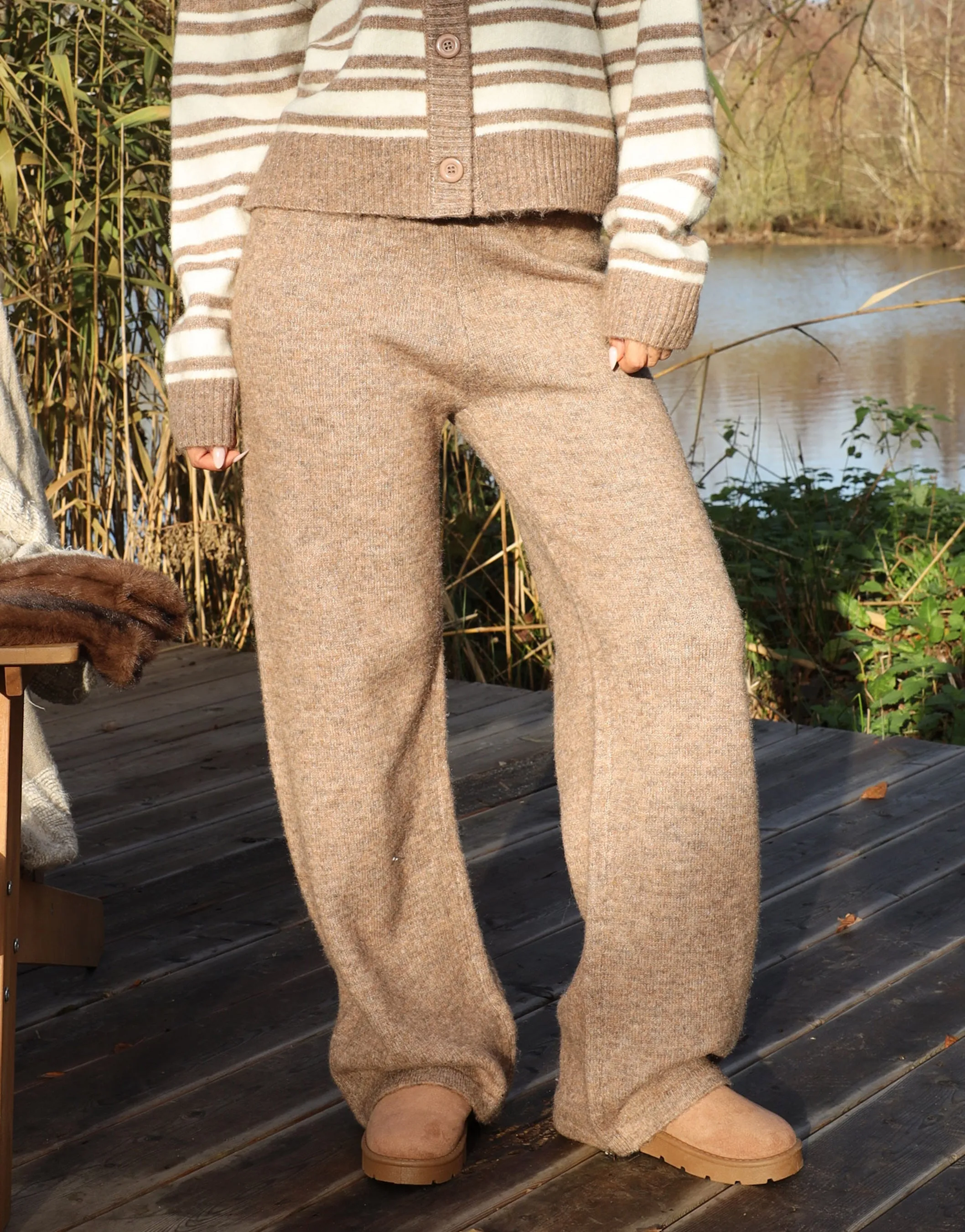 Luci Simmi Studios Knitted Trousers In Brown sold by Simmi London product image thumbnail 3