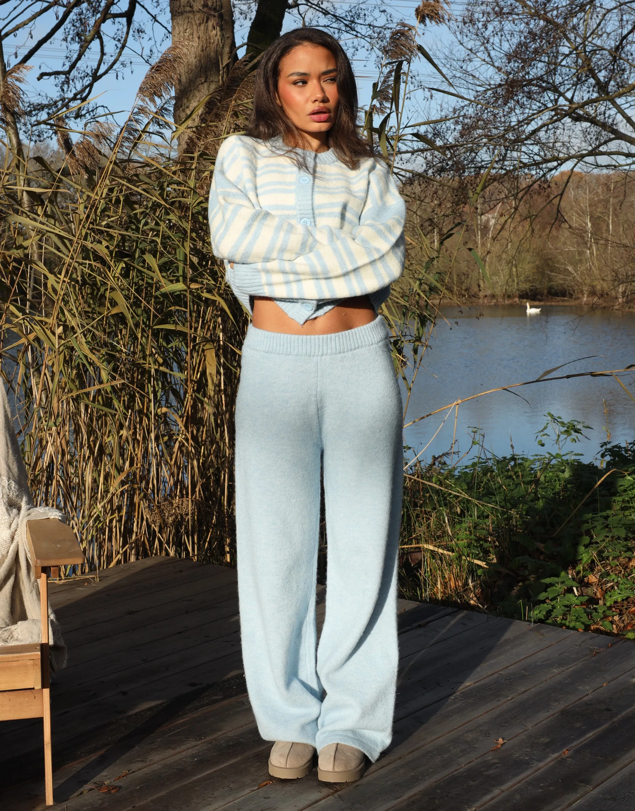 Luci Simmi Studios Knitted Trousers In Blue sold by Simmi London product image thumbnail 2