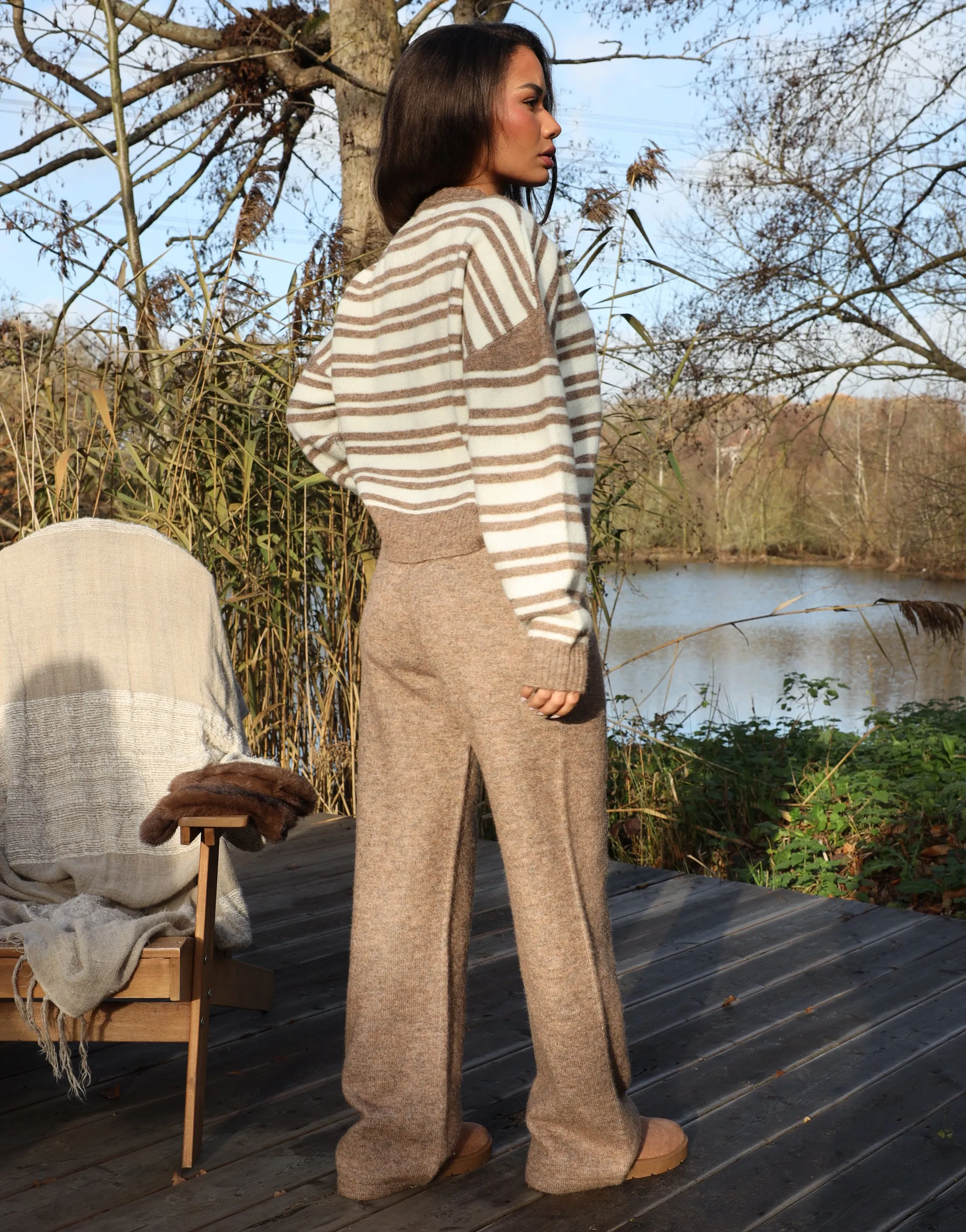 Bonnie Simmi Studios Stripe Cardigan in Brown sold by Simmi London product image thumbnail 4