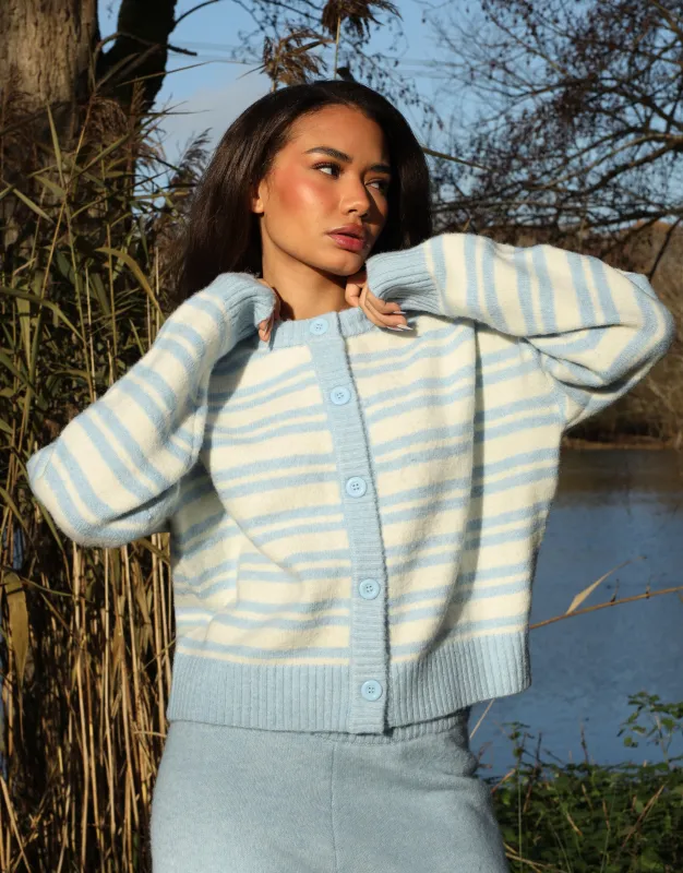 Bonnie Simmi Studio Stripe Cardigan in Blue sold by Simmi London