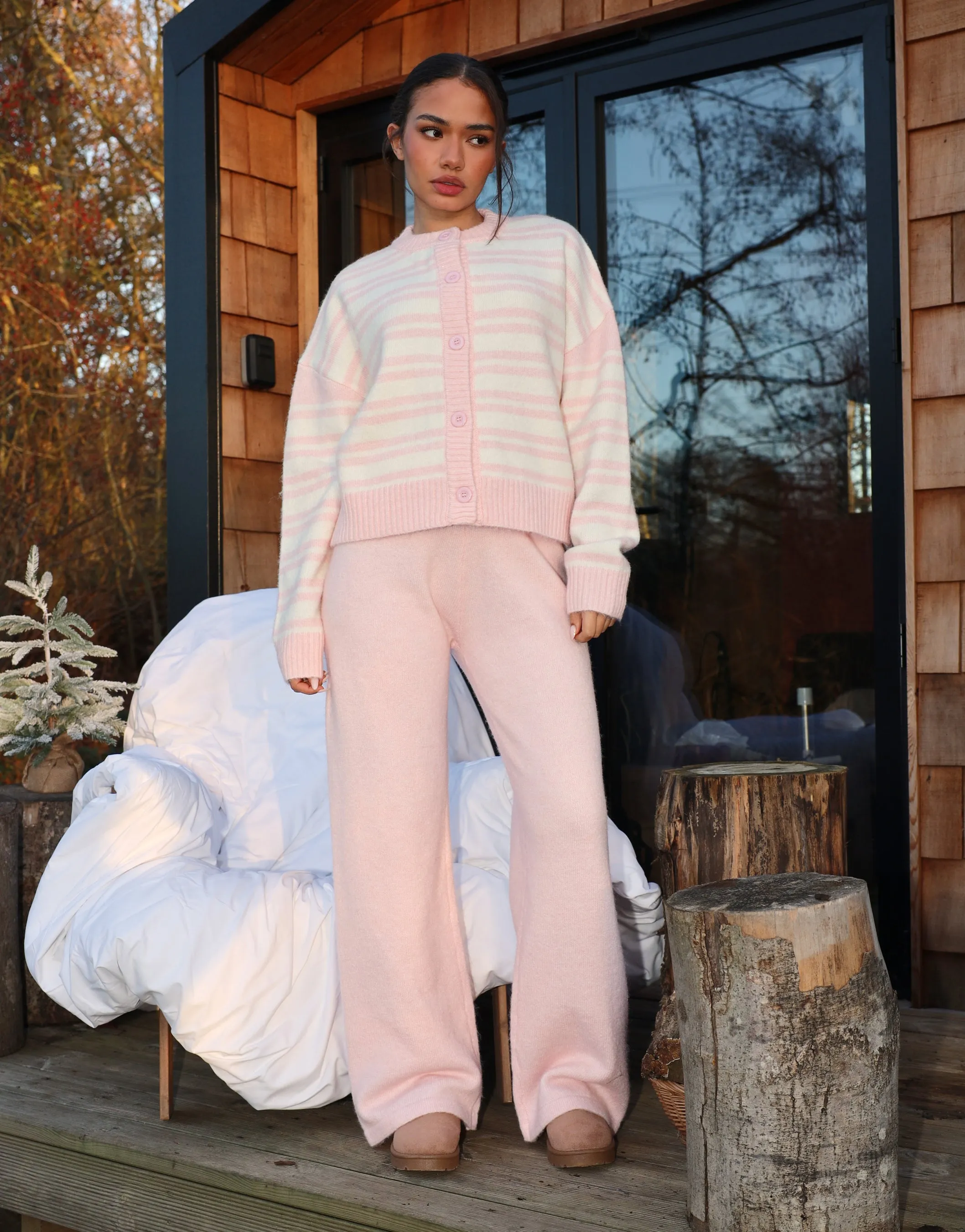 Bonnie Simmi Studios Stripe Cardigan in Pink sold by Simmi London product image thumbnail 2