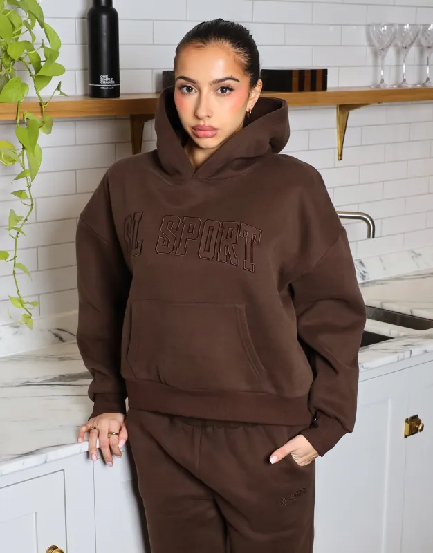 Mia Simmi Studios SL Sport Hoodie In Brown sold by Simmi London