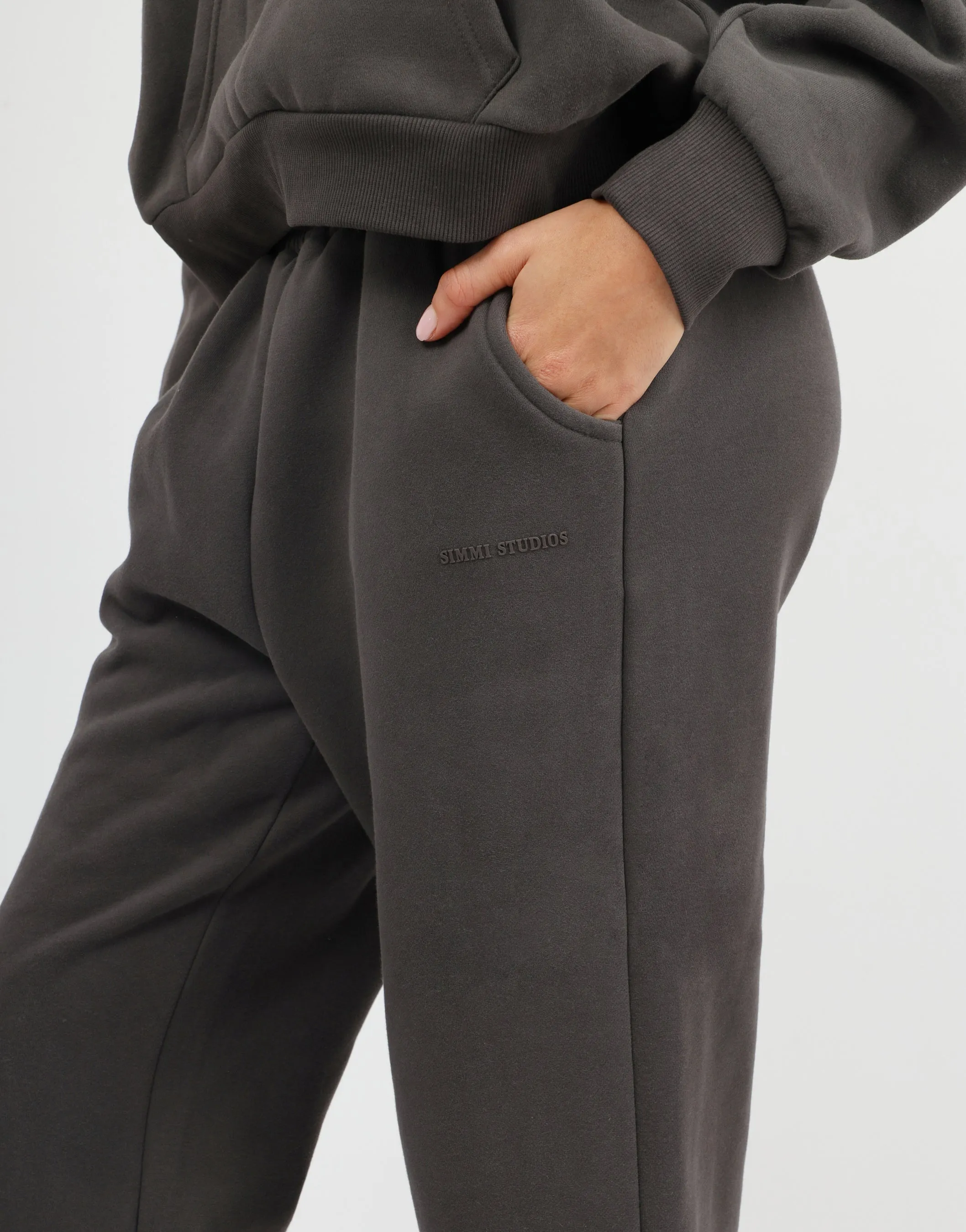 Maddie Simmi Studios Essentials Flared Joggers in Dark Grey sold by Simmi London product image thumbnail 4