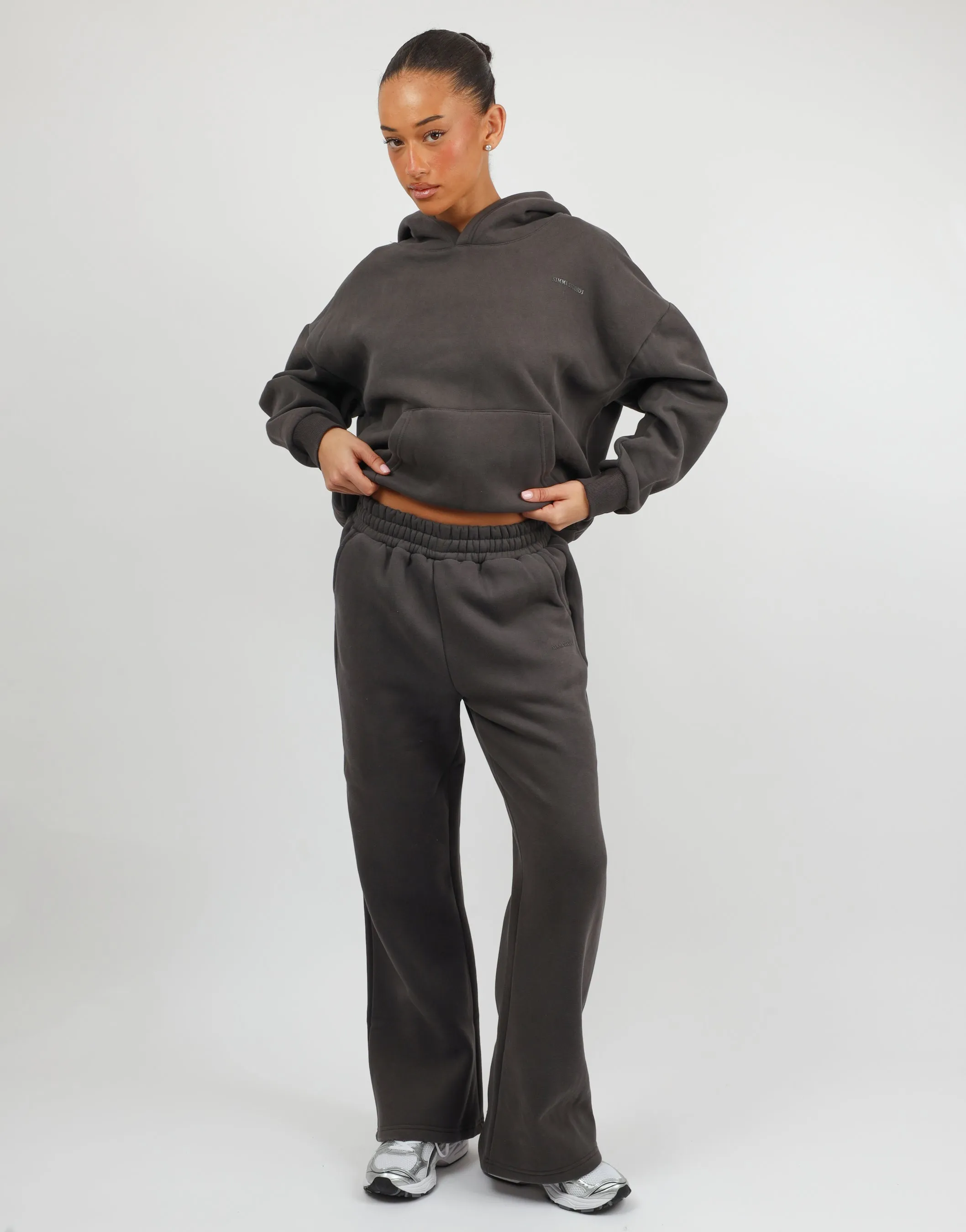 Maddie Simmi Studios Essentials Flared Joggers in Dark Grey sold by Simmi London product image thumbnail 5