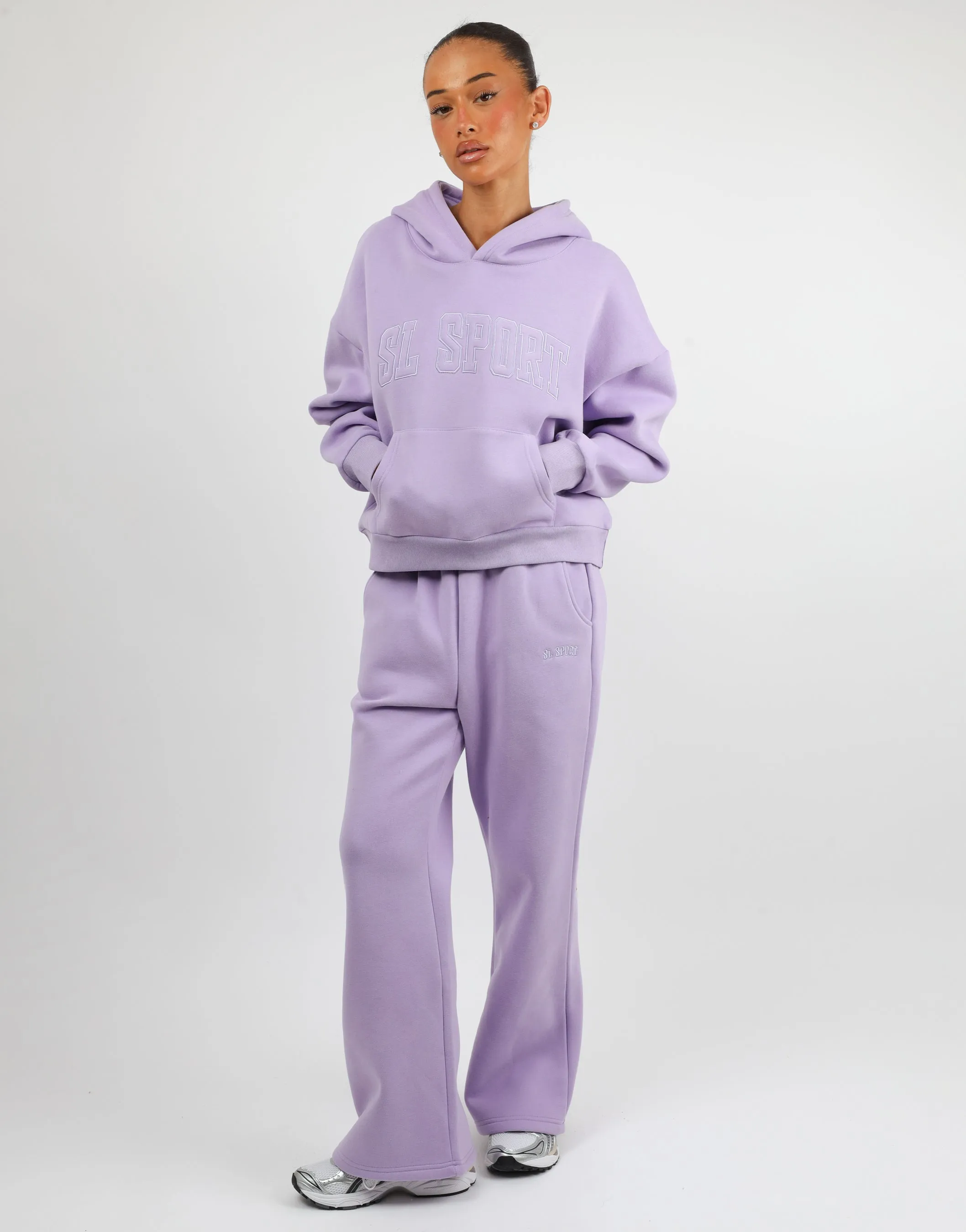 Myla Simmi Studios SL Sport Flared Joggers in Lilac sold by Simmi London product image thumbnail 2