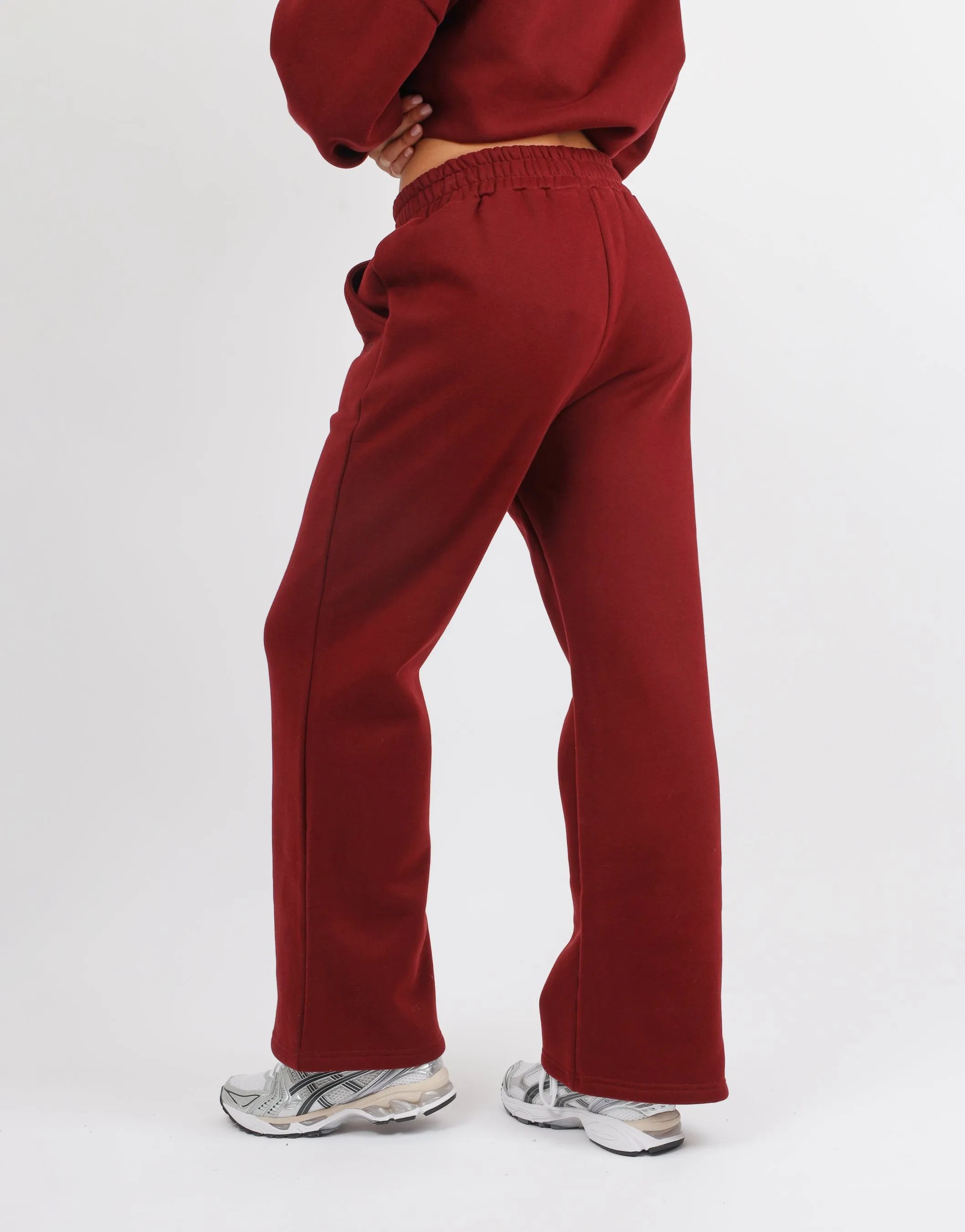 Myla Simmi Studios SL Sport Flared Joggers in Burgundy sold by Simmi London product image thumbnail 5
