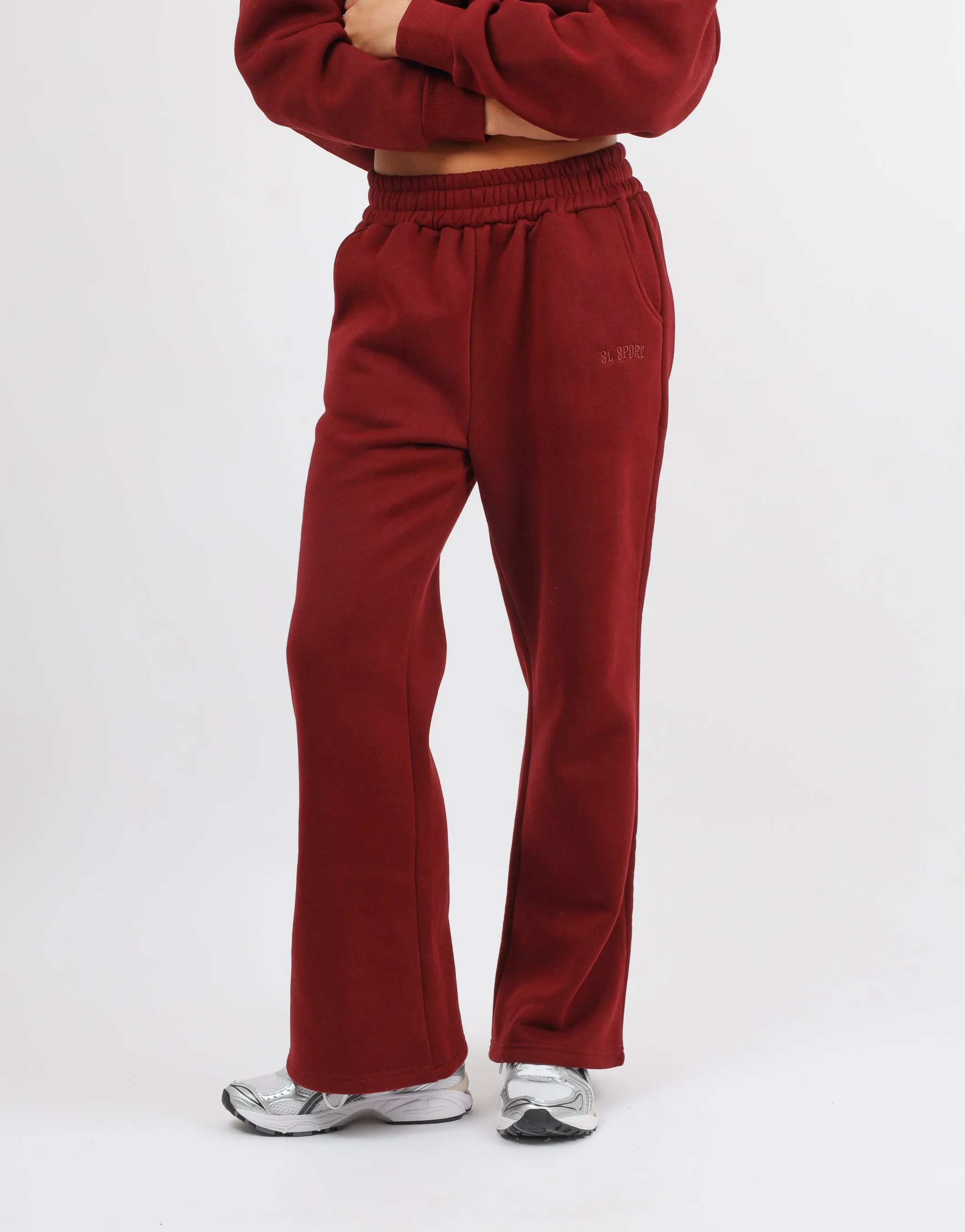 Myla Simmi Studios SL Sport Flared Joggers in Burgundy sold by Simmi London product image thumbnail 3