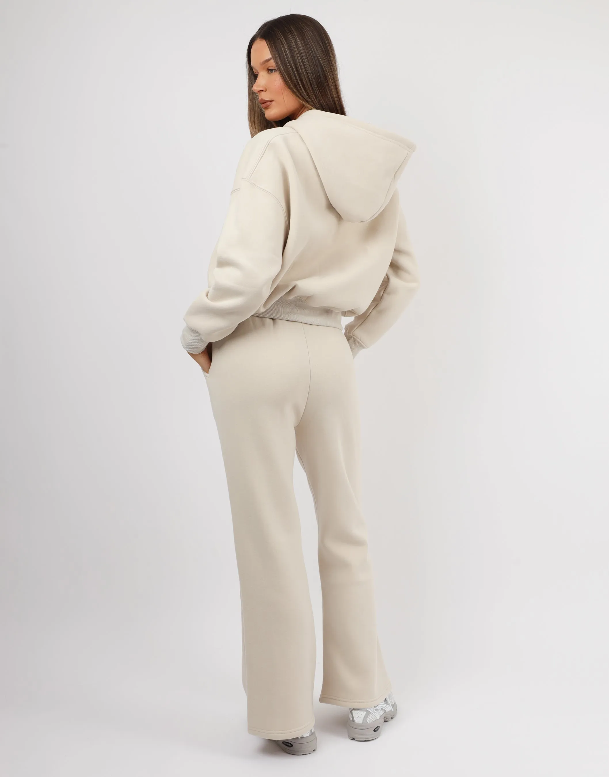 Maui Simmi Studios Essentials Zip Hoodie In Light Beige sold by Simmi London product image thumbnail 5