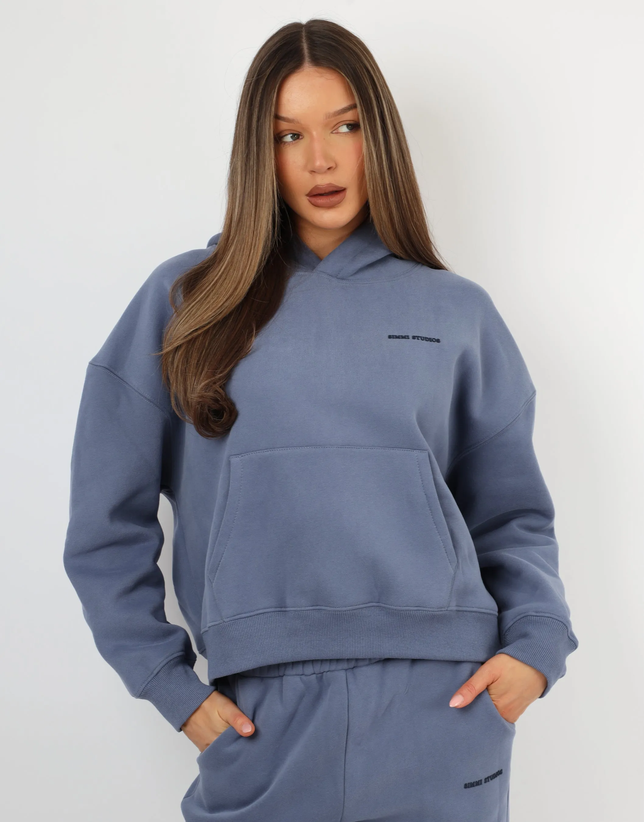 Maisy Simmi Studios Essentials Hoodie In Blue sold by Simmi London product image thumbnail 2