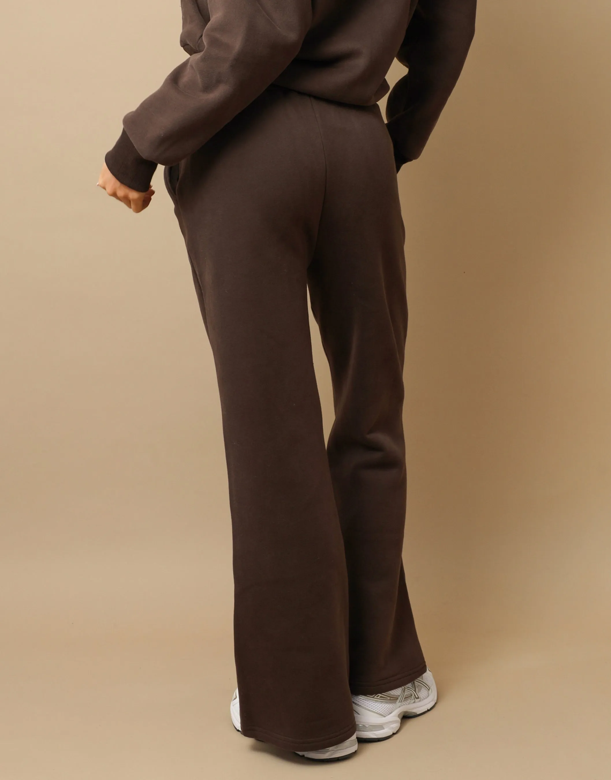 Maddie Simmi Studios Essentials Flared Joggers in Brown sold by Simmi London product image thumbnail 4