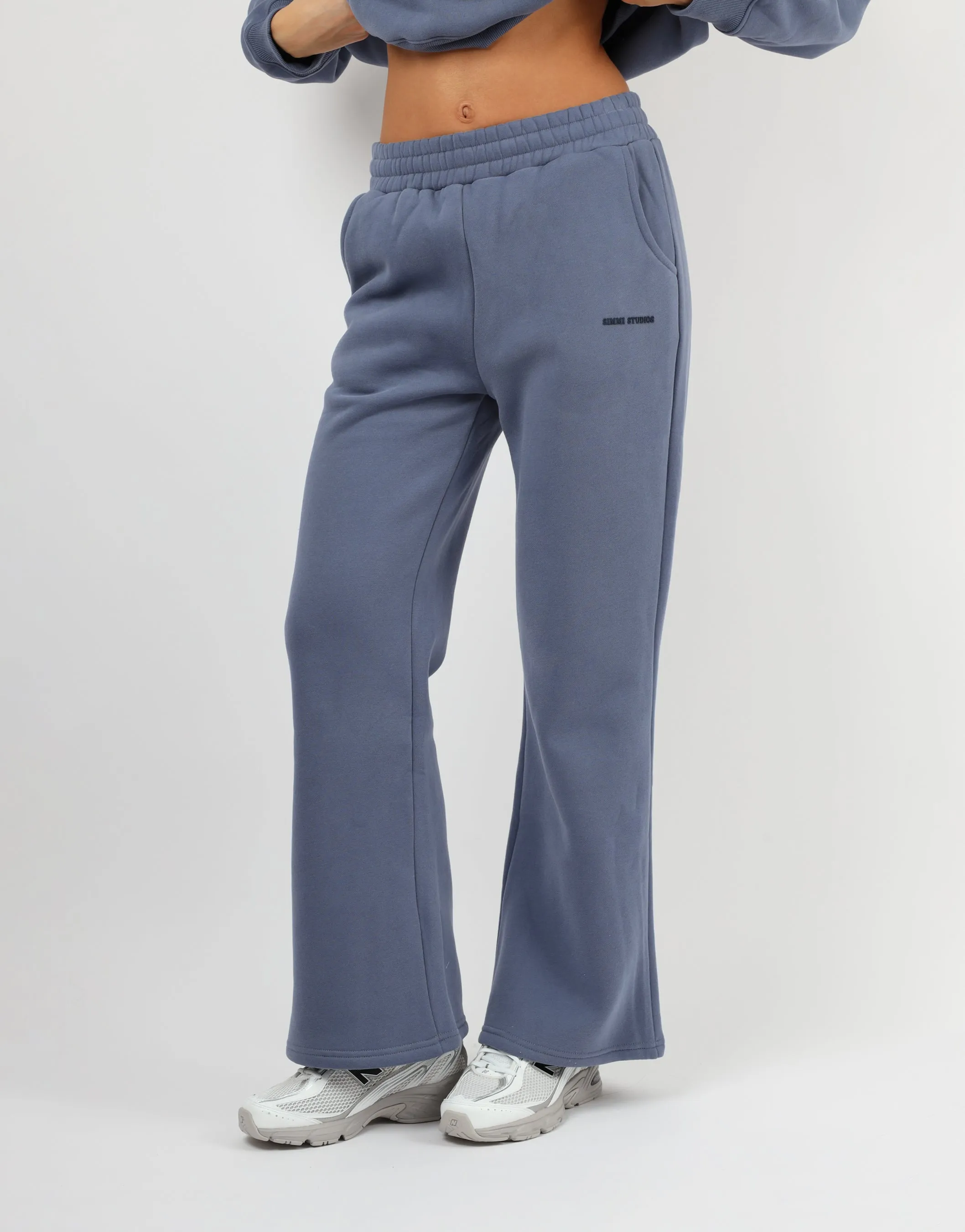 Maddie Simmi Studios Essentials Flared Joggers in Blue sold by Simmi London product image thumbnail 2