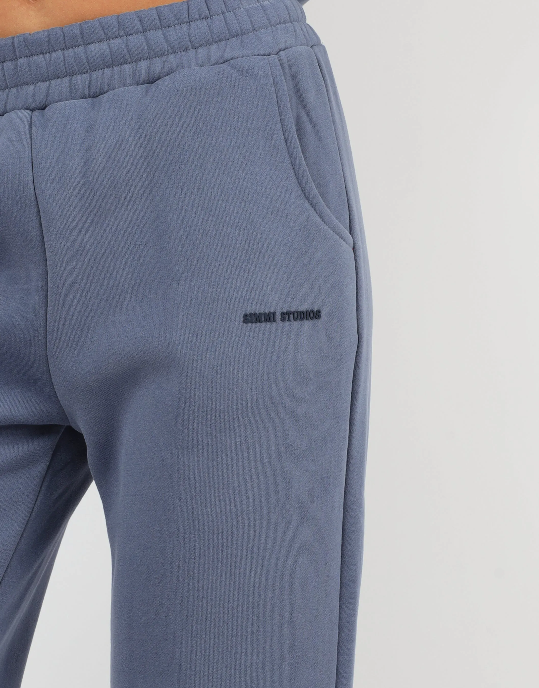 Maddie Simmi Studios Essentials Flared Joggers in Blue sold by Simmi London product image thumbnail 4