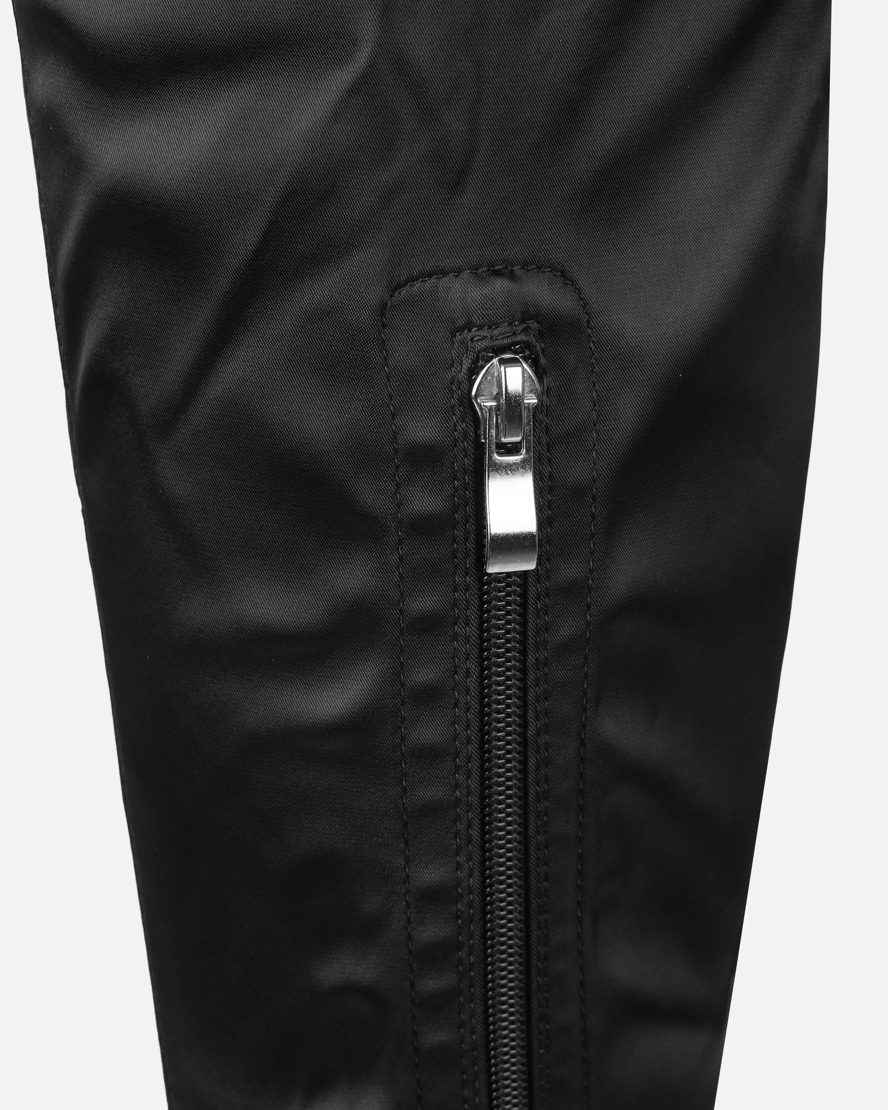 Lewie Black Stretch Satin Pointed Toe Stiletto Thigh High Boots sold by Simmi London product image thumbnail 3