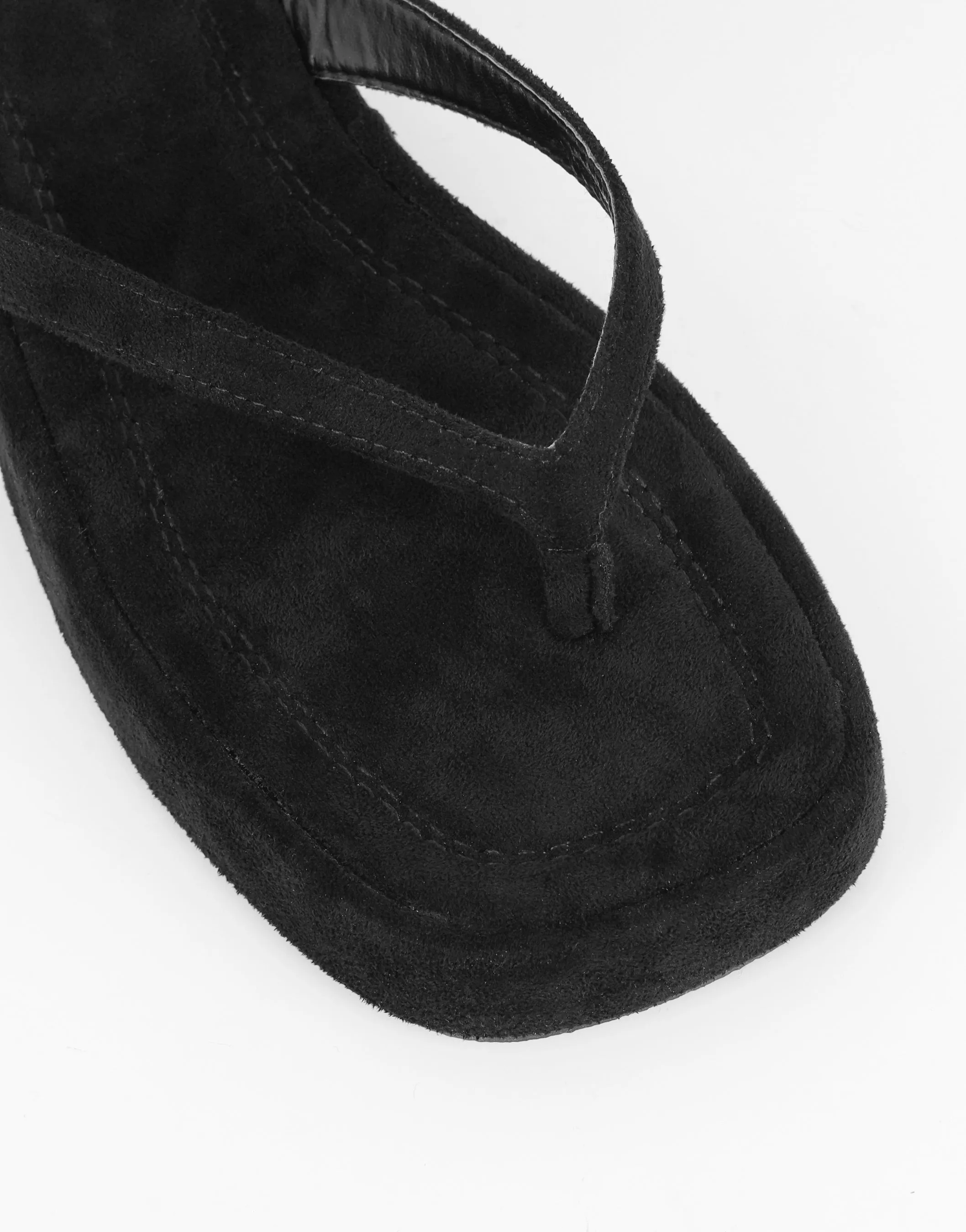 Kimmie Black Suede Flatform Toe Thong Sandals sold by Simmi London product image thumbnail 4