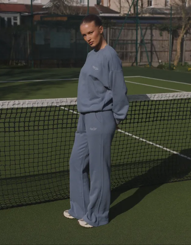 Sola Simmi Studios Embroidered Logo Joggers In Blue sold by Simmi London