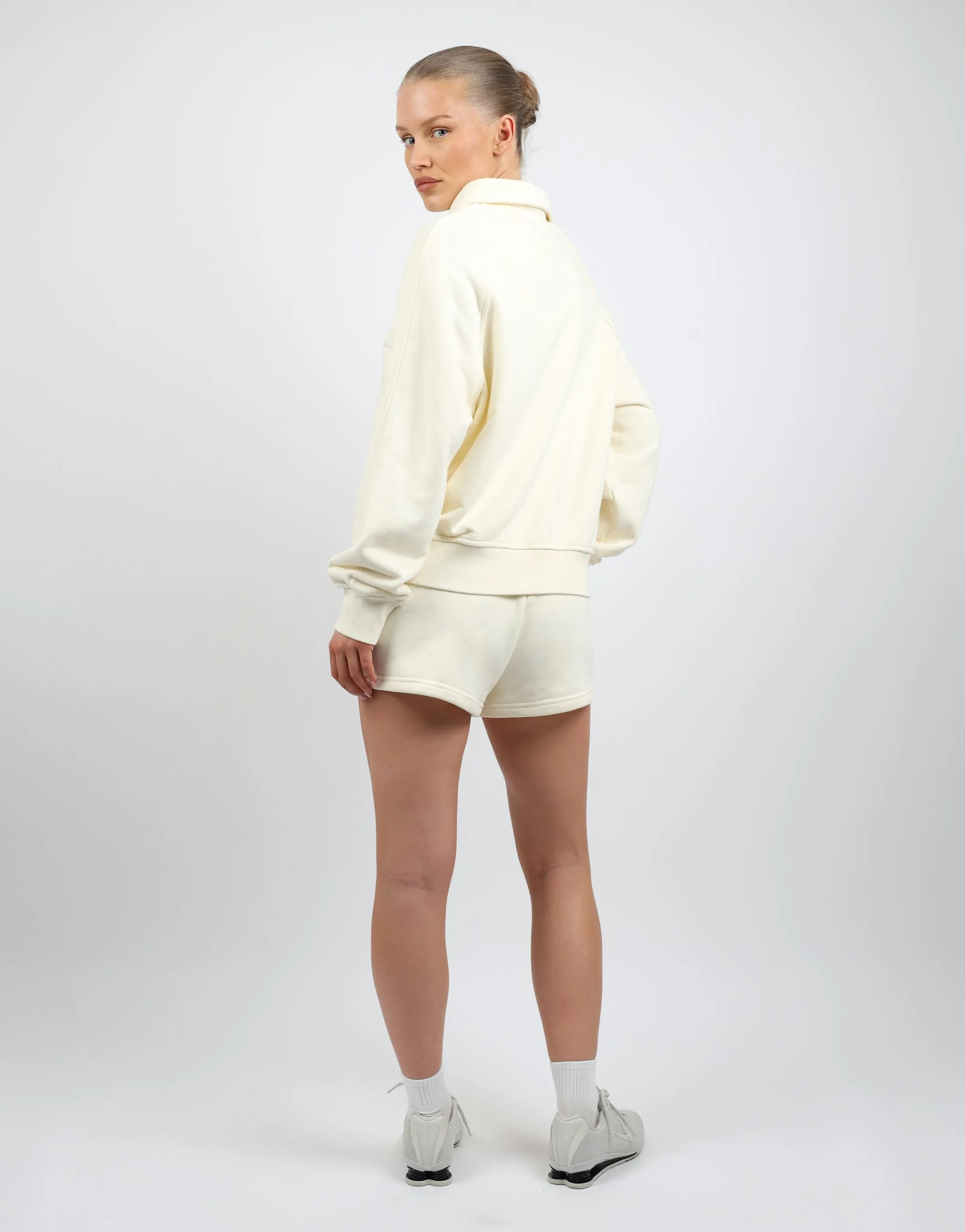Monaco Simmi Studios Embroidered Logo Polo Sweatshirt In Cream sold by Simmi London product image thumbnail 4