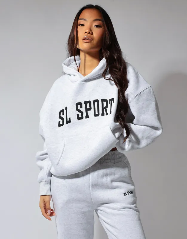Maeve Simmi Studios SL Sport Hoodie In Pebble Grey sold by Simmi London