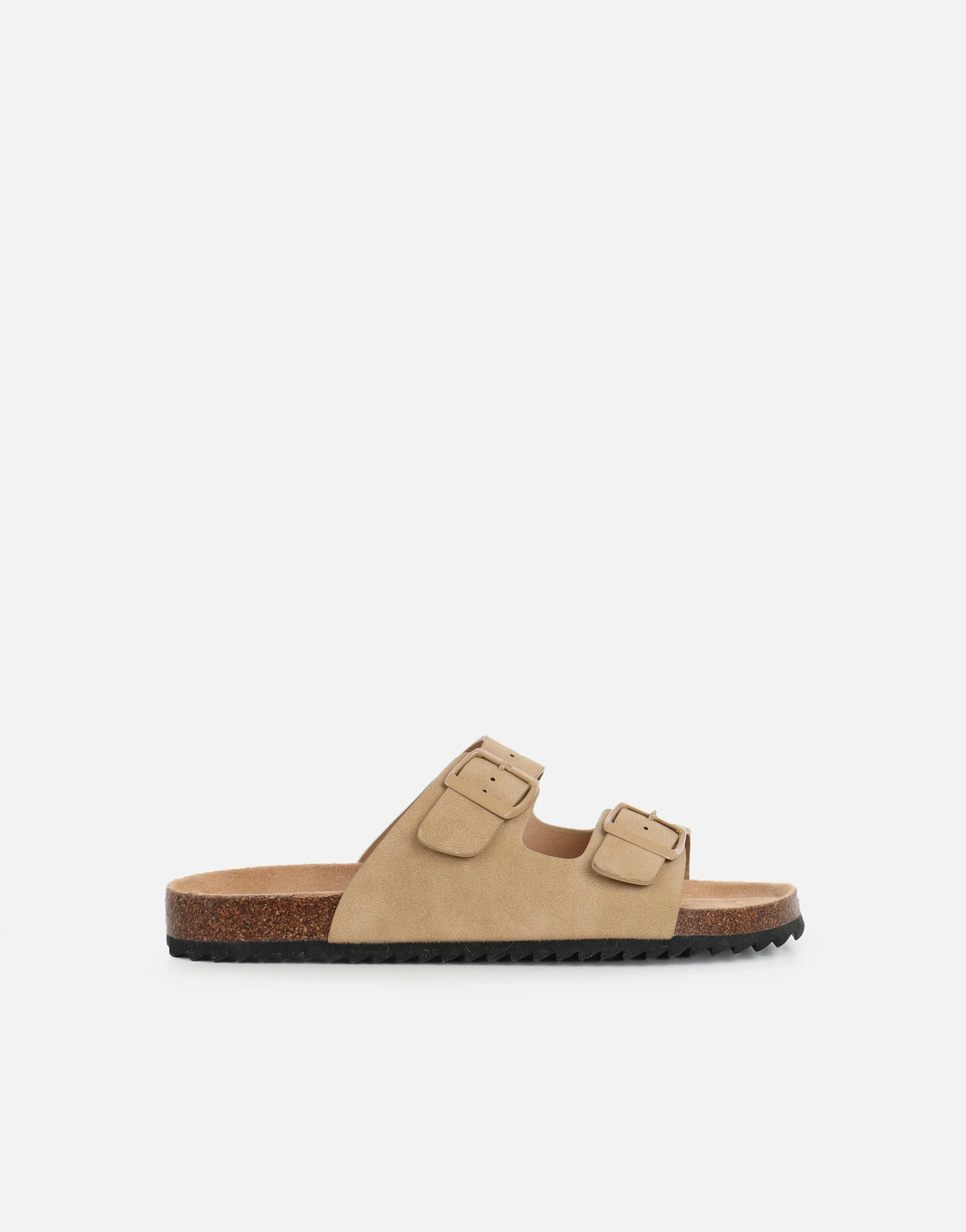 Manny Taupe Slip On Footbed Flat Sandals sold by Simmi London product image thumbnail 2