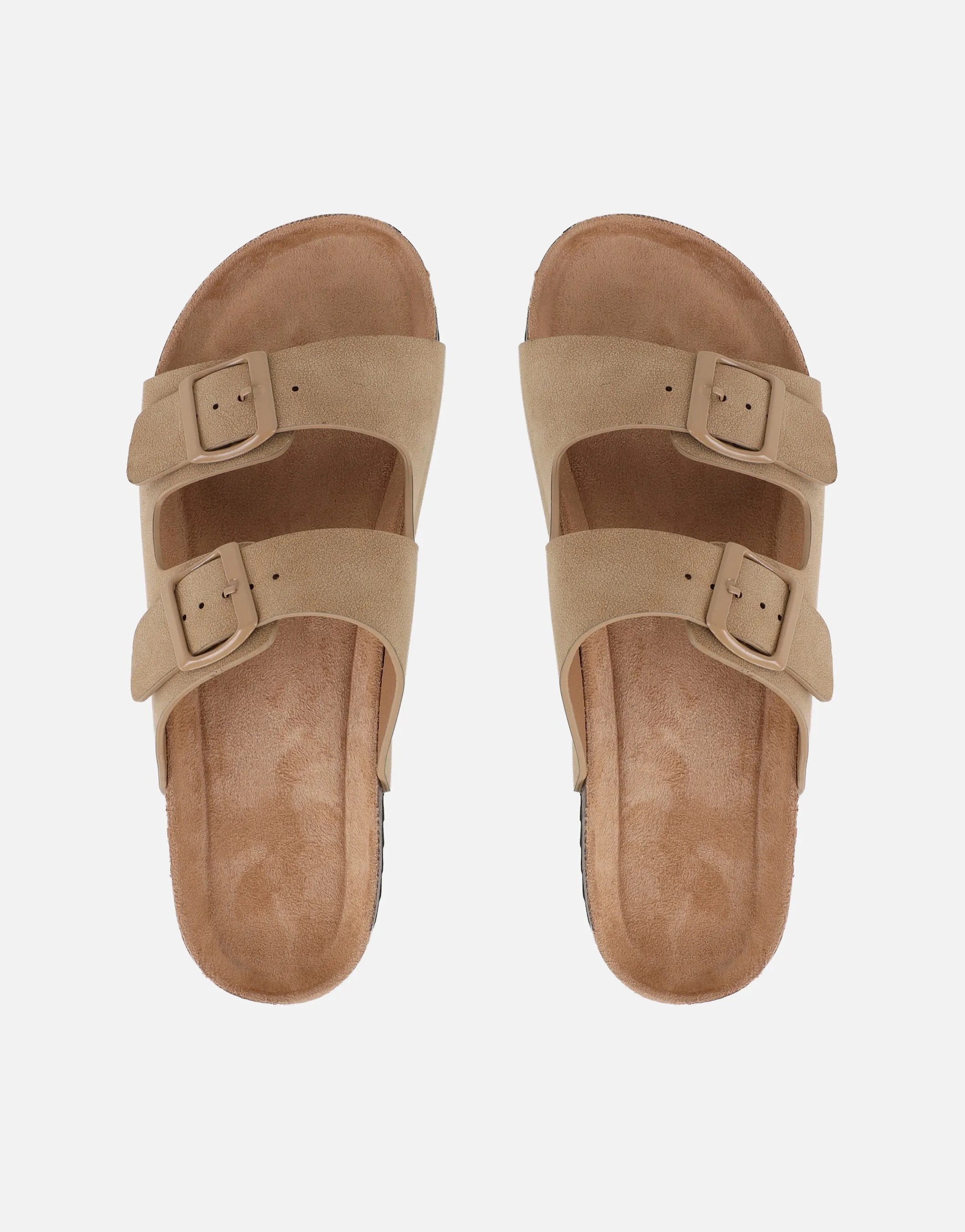 Manny Taupe Slip On Footbed Flat Sandals sold by Simmi London product image thumbnail 3