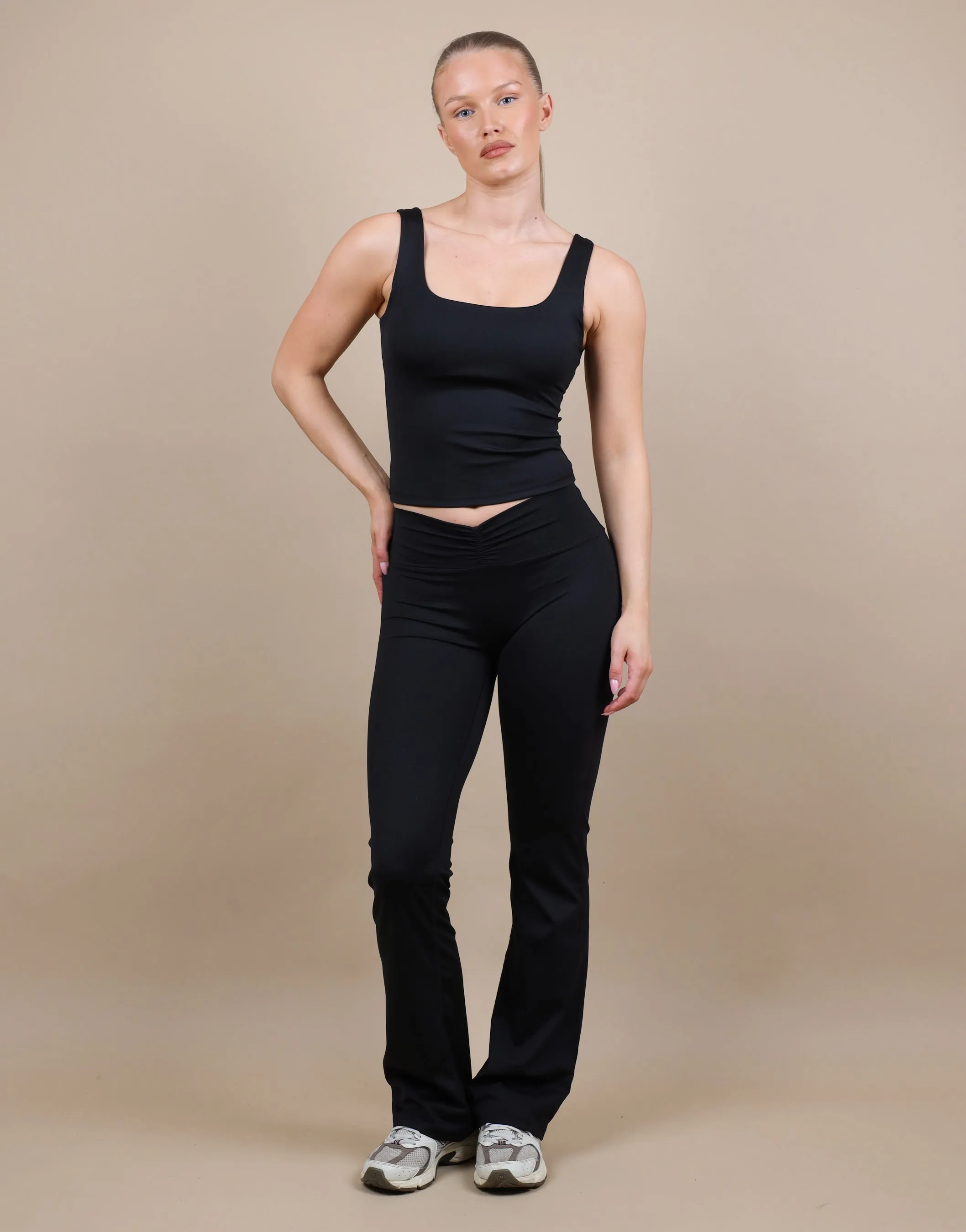Rhea Square Neck Tank Top In Black sold by Simmi London product image thumbnail 2