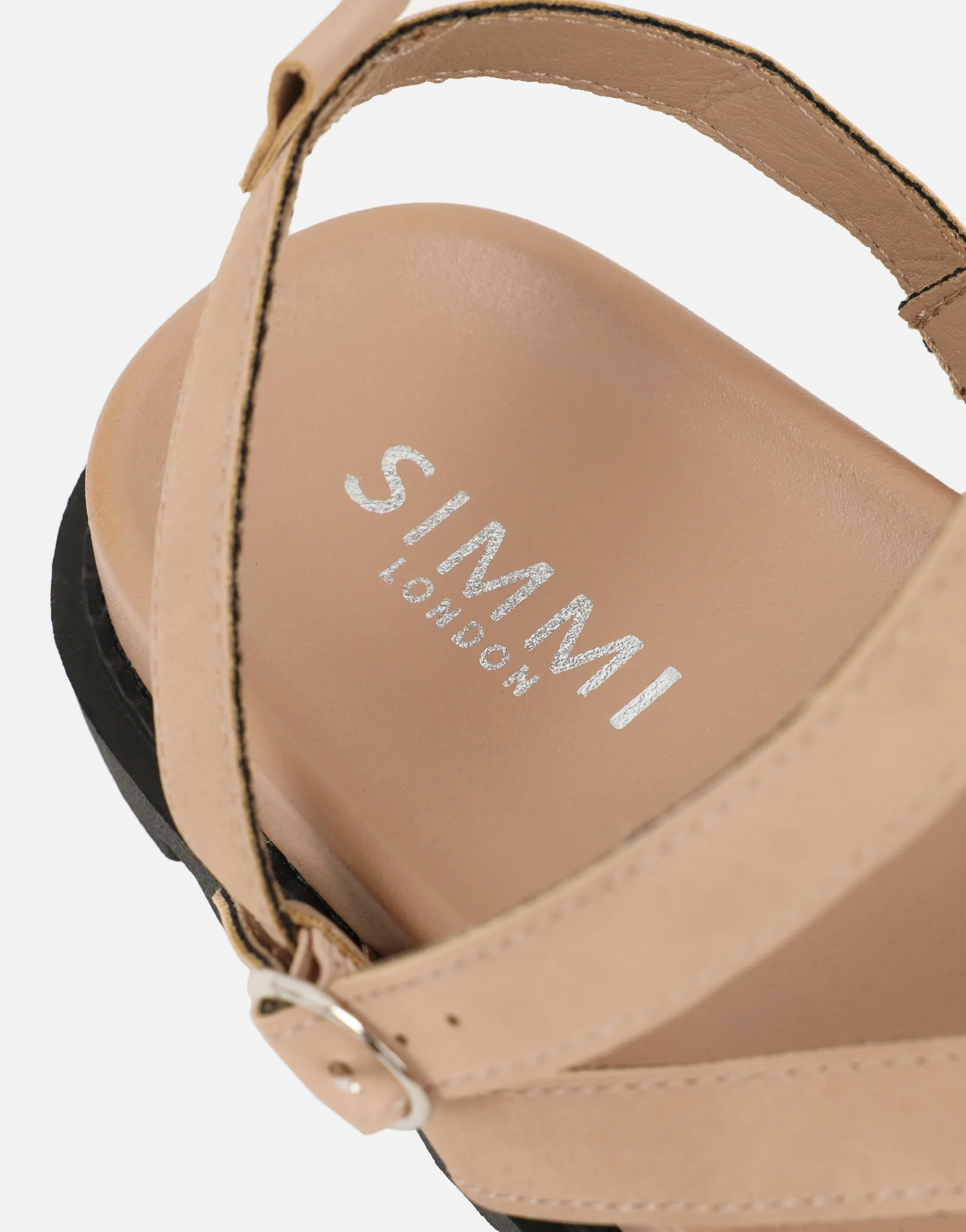 Verity Beige Nubuck Strappy Chunky Footbed Sandals sold by Simmi London product image thumbnail 3