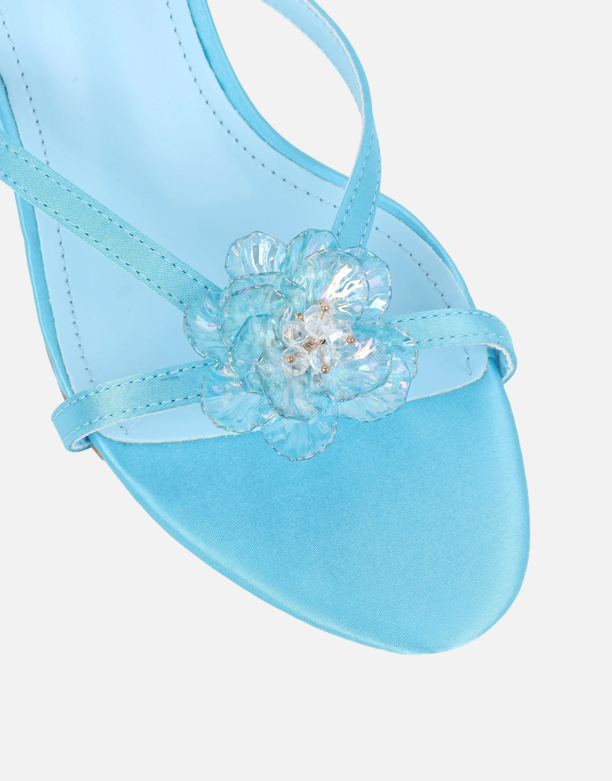 Elowen Blue Flower Embellished Mules sold by Simmi London product image thumbnail 4