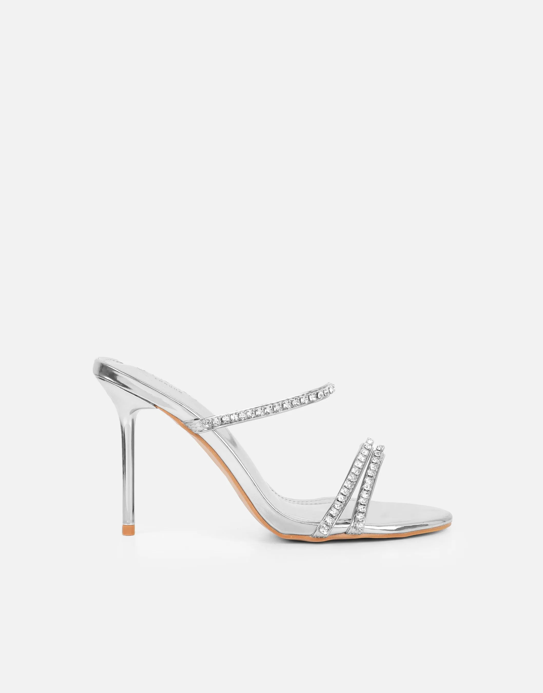Carnie Silver Mirror Mules sold by Simmi London product image thumbnail 2