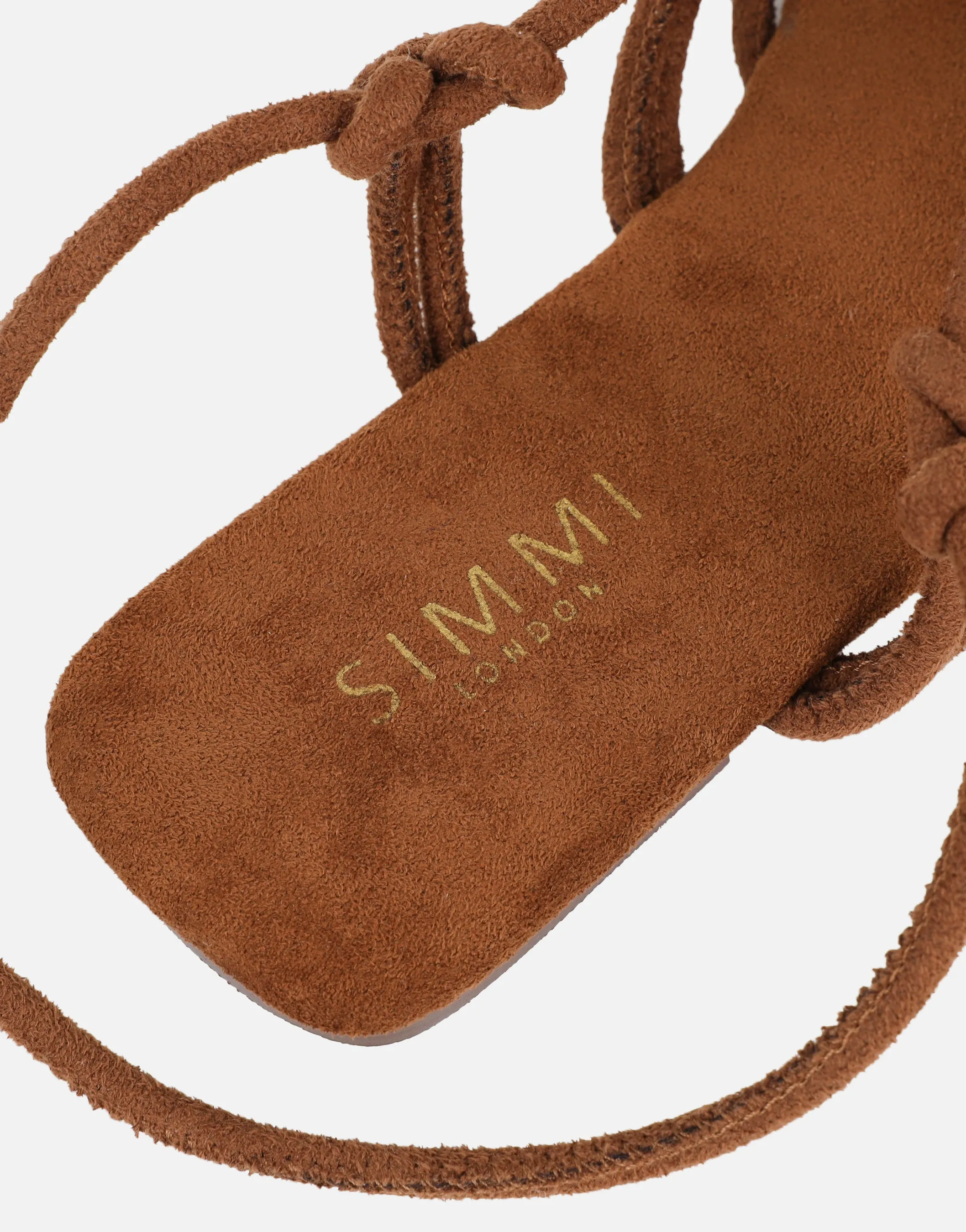 Clea Tan Suede Rope Tie Up Sandals sold by Simmi London product image thumbnail 3
