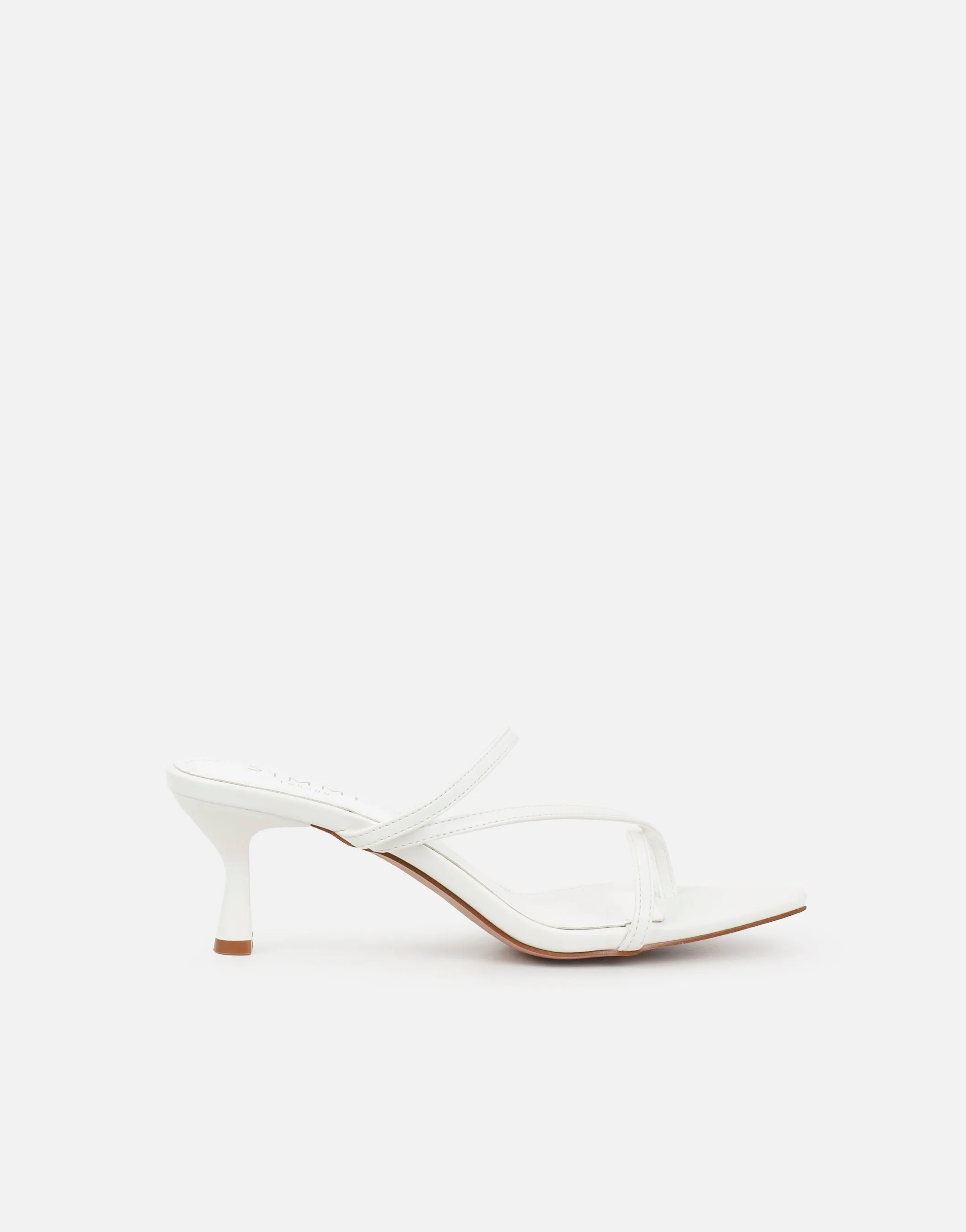 Jenna White Toe Post Mules sold by Simmi London product image thumbnail 2
