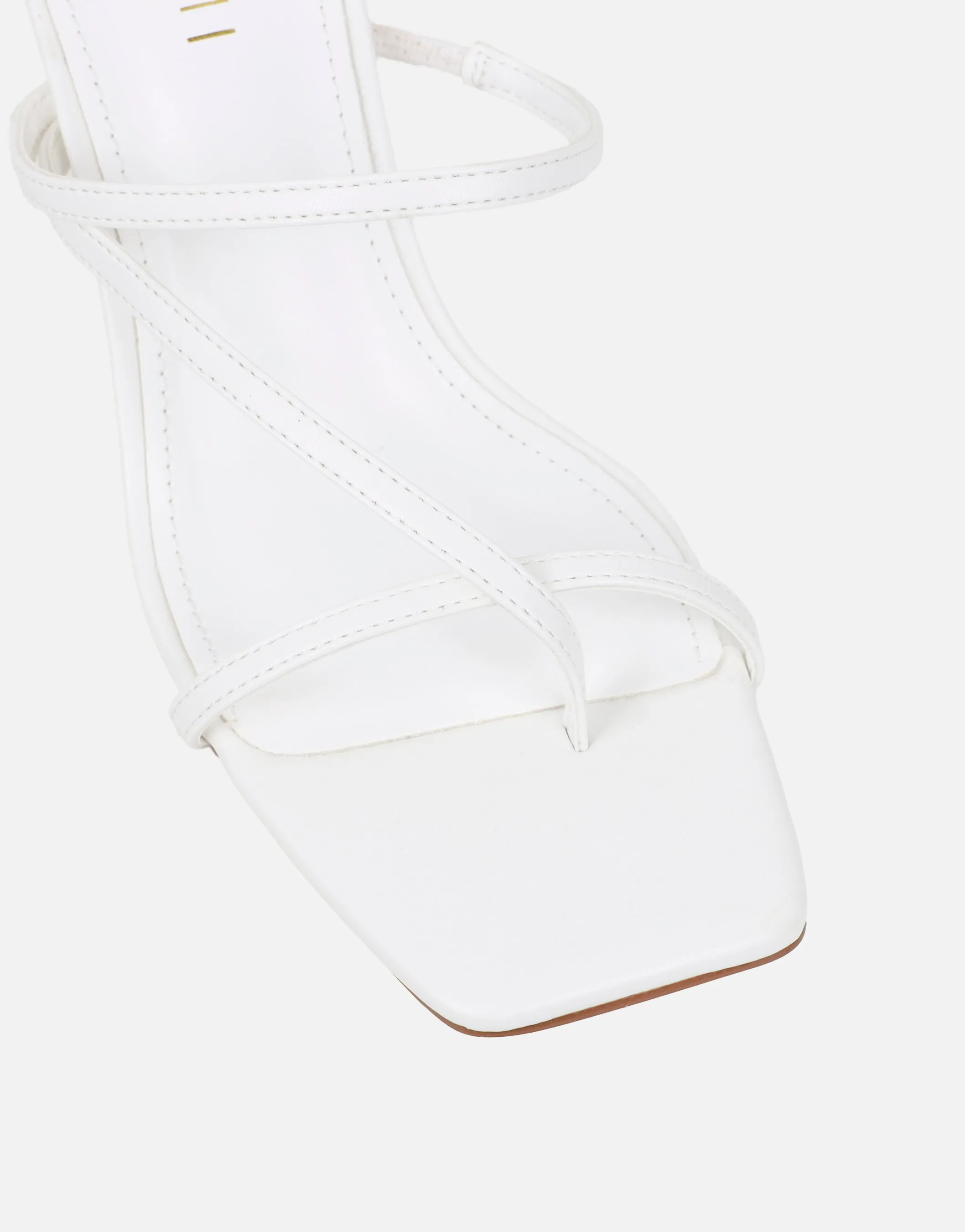 Jenna White Toe Post Mules sold by Simmi London product image thumbnail 4