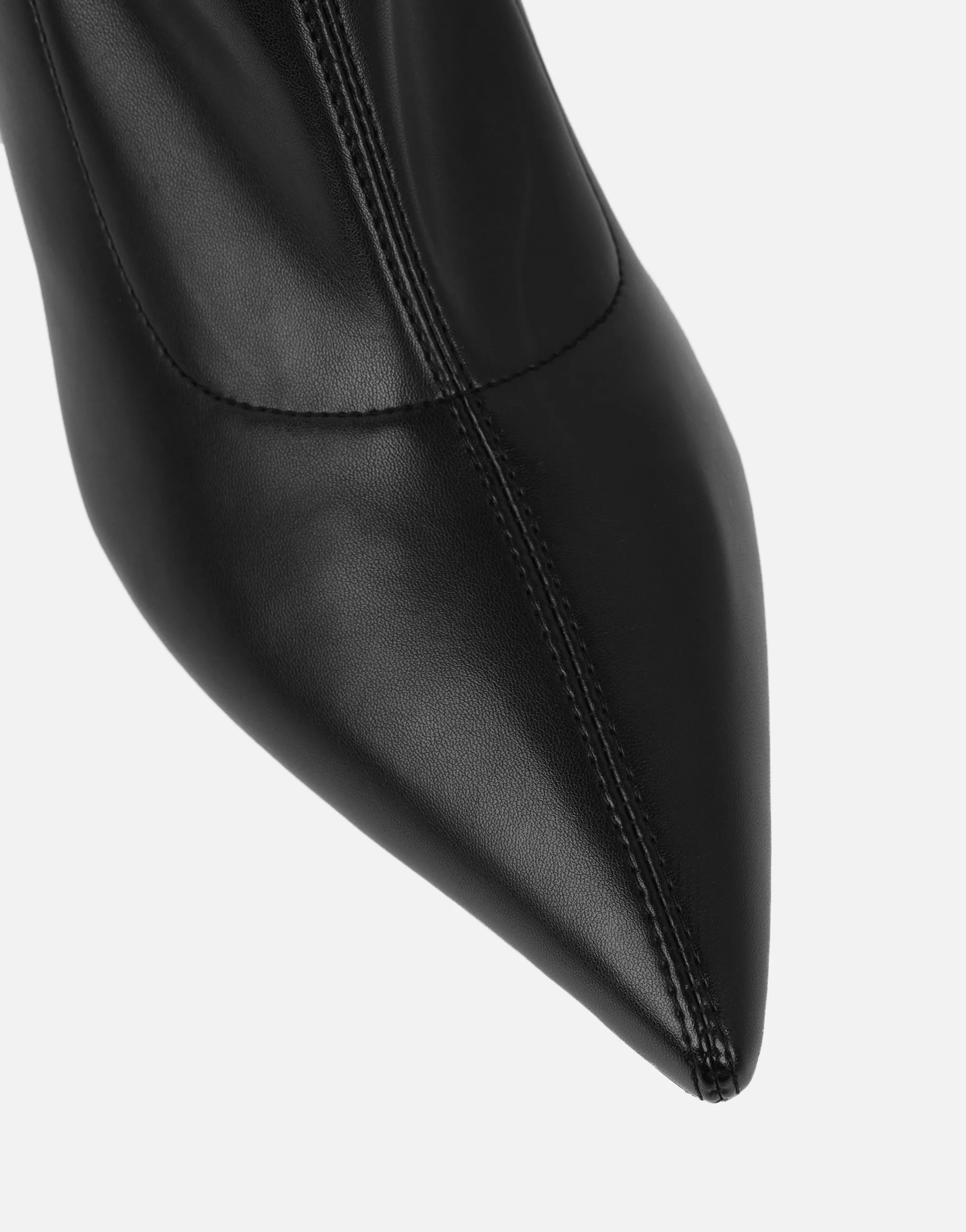 Daniella Black Stretch Knee High Leather Boots sold by Simmi London product image thumbnail 4