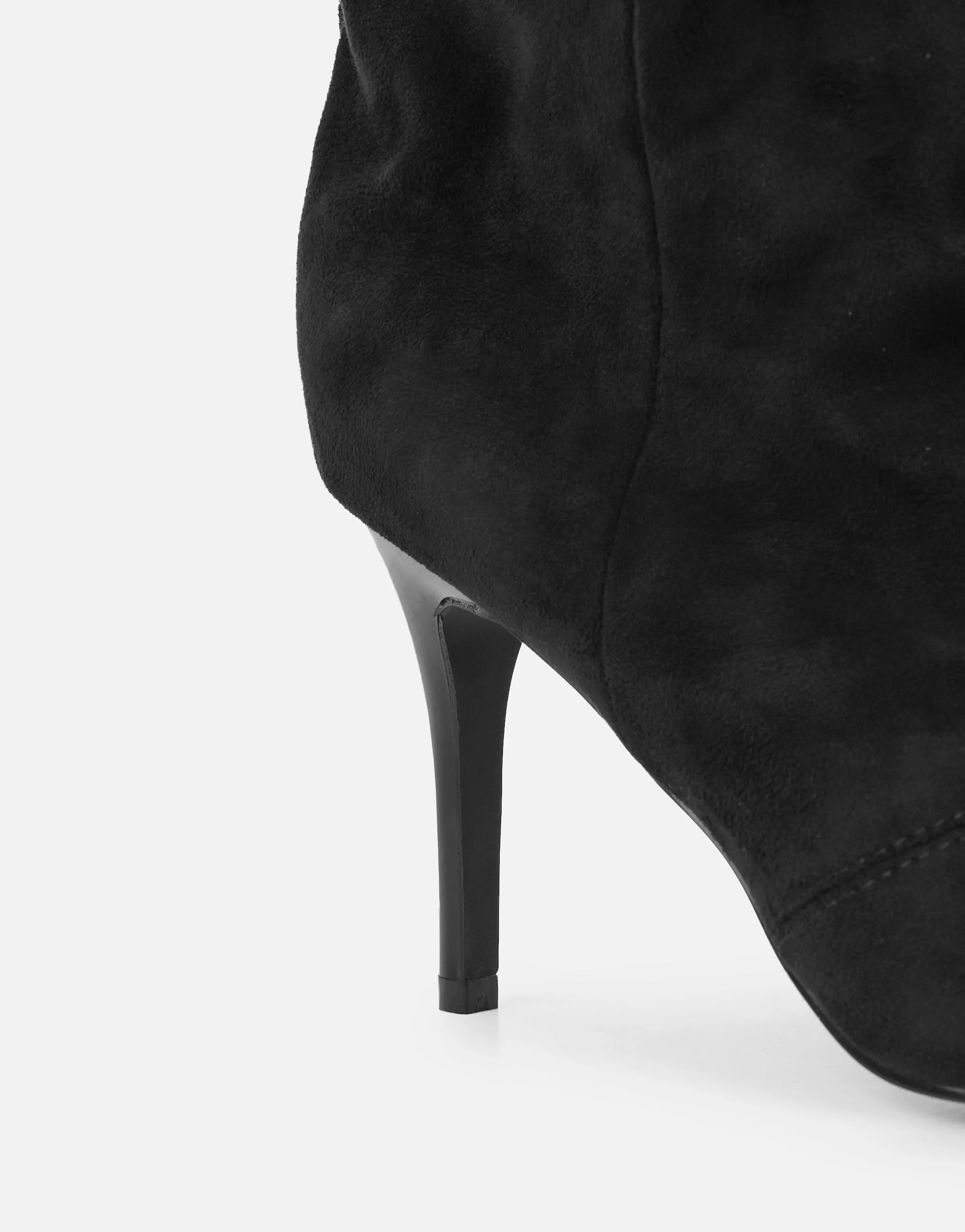 Reece Black Suedette Ruched Boots sold by Simmi London product image thumbnail 3