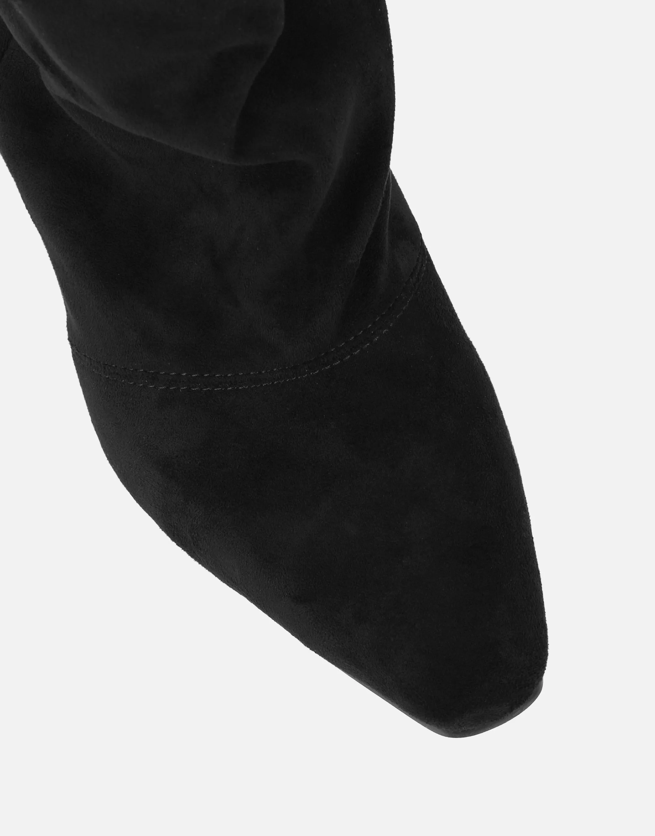 Reece Black Suedette Ruched Boots sold by Simmi London product image thumbnail 4