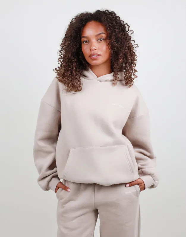 Solene Oversized Hoodie in Stone made by Simmi London